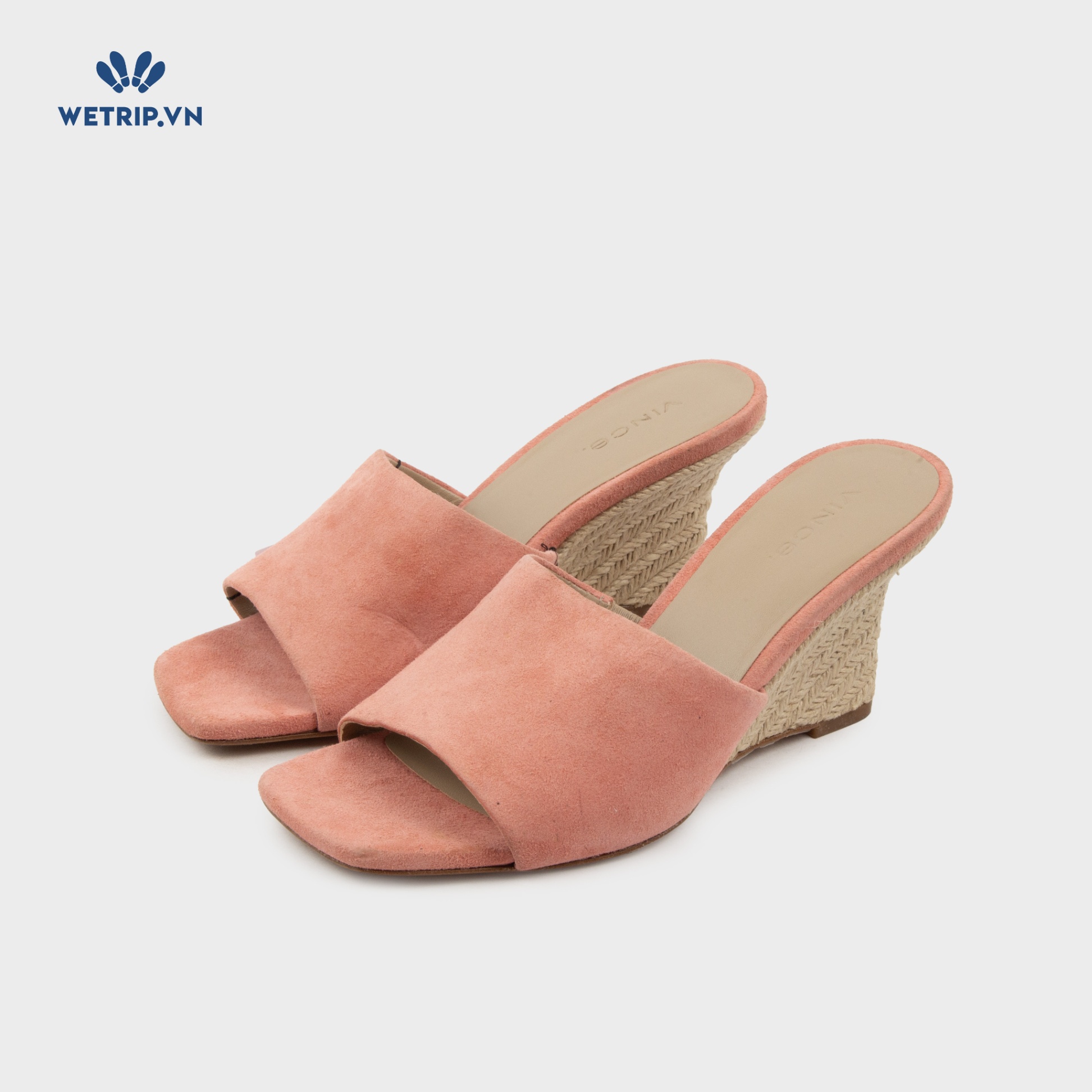 Sandal Xuồng Vince (Hồng da lộn) Mã SDX-VINC-003-C