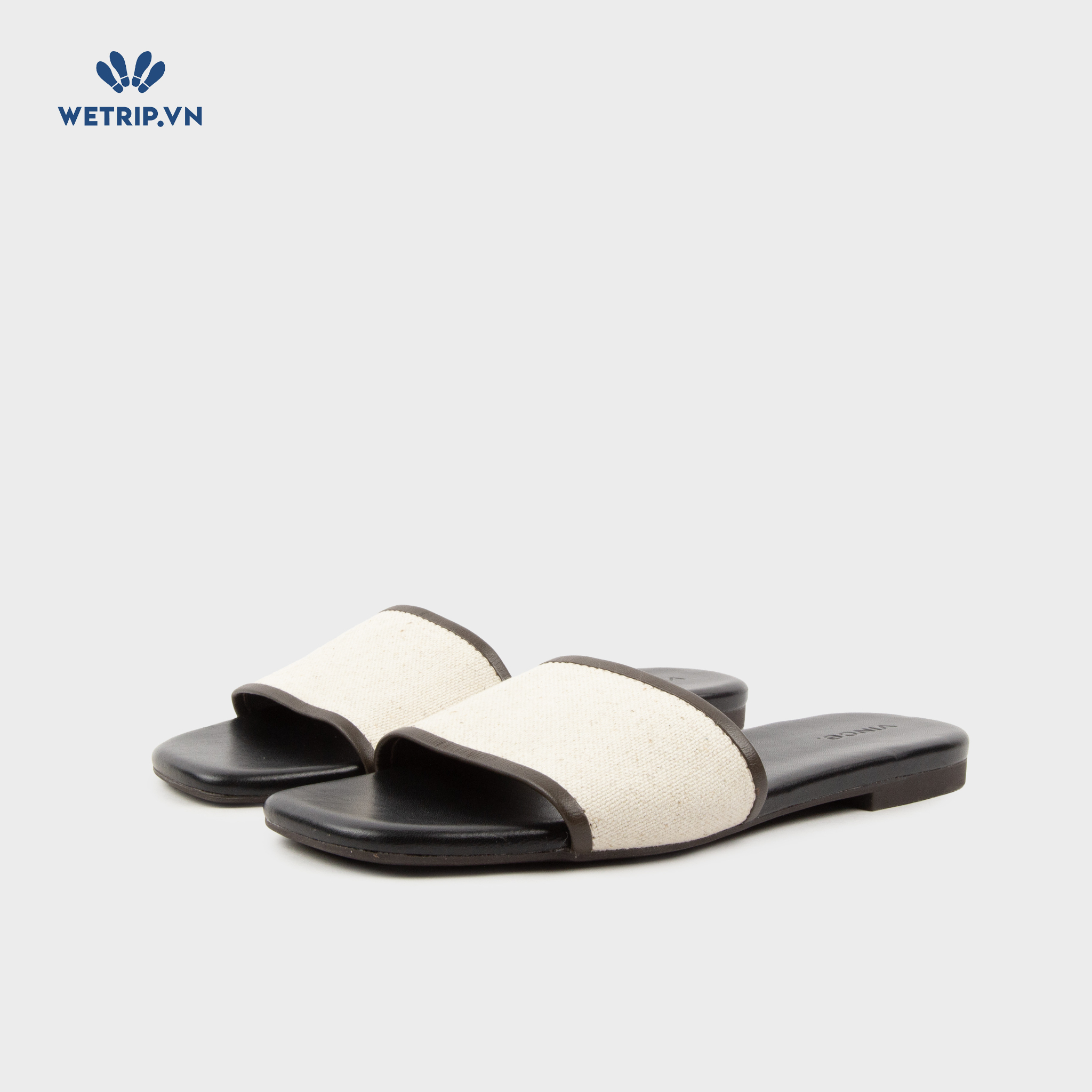 Sandal Vince (Trắng đế đen) Mã SD-VINC-001-B1