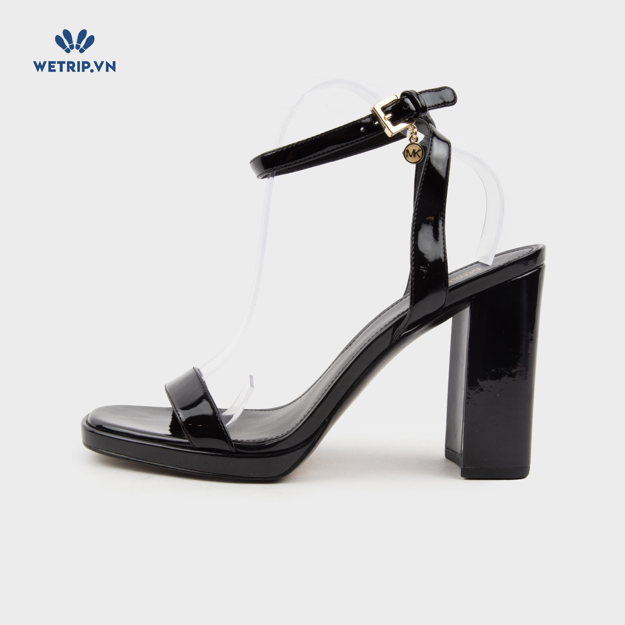 Sandals Cao Gót Wetrip_MKs (Đen bóng gót vuông) Mã SDCG-MK-065-A