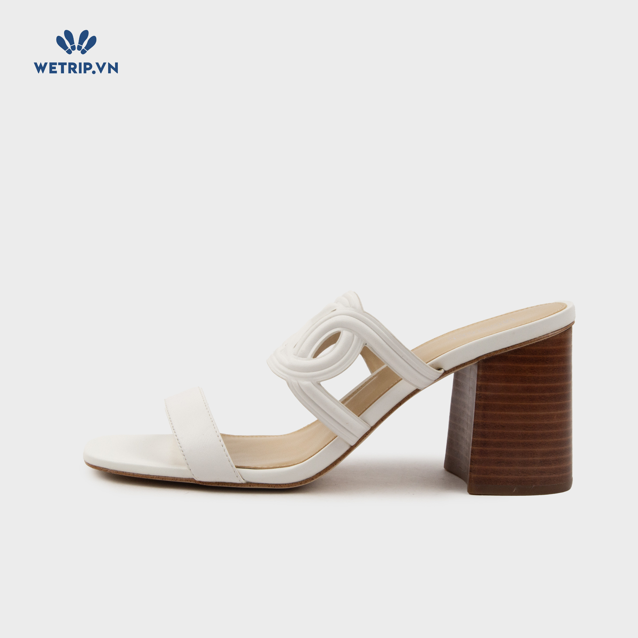 Sandals Cao Gót Wetrip_MKs (Trắng) Mã SDCG-MK-012-D