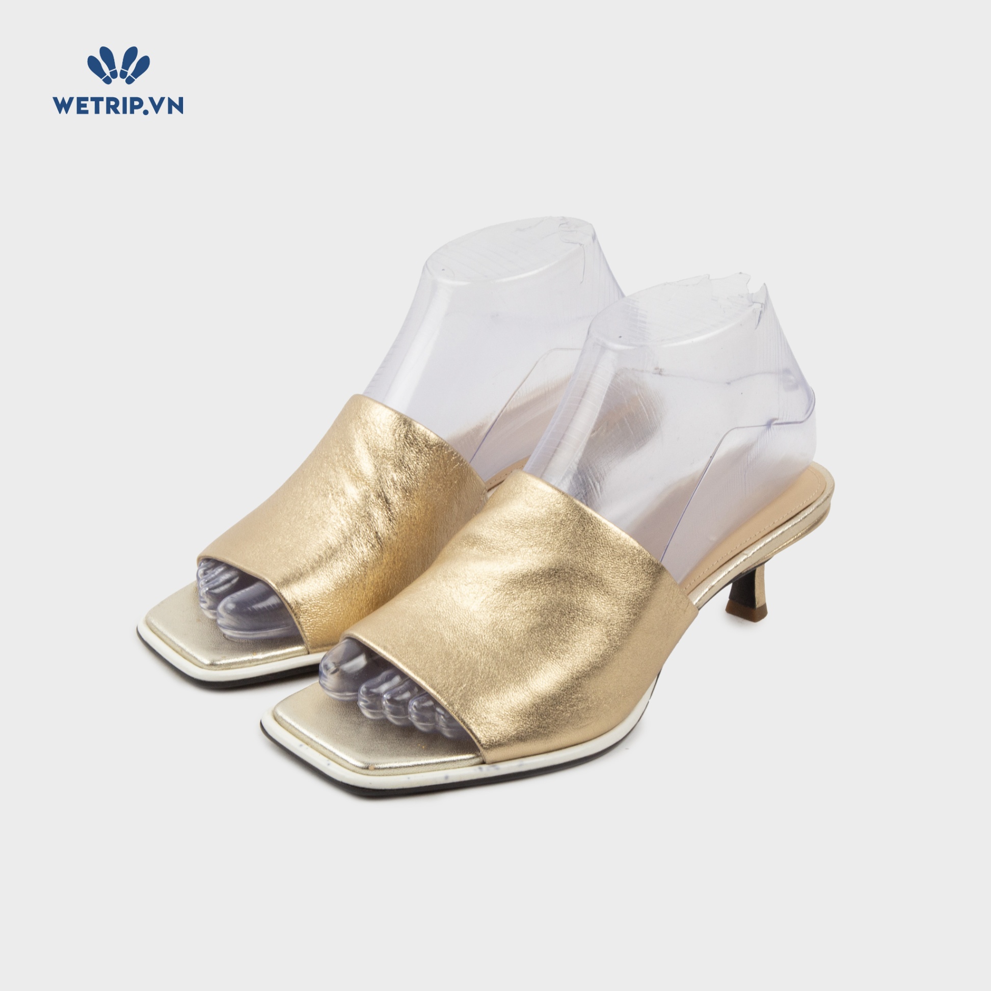 Sandals Cao Gót Wetrip_MKs (Vàng đế viền trắng) Mã SDCG-MK-016-A1