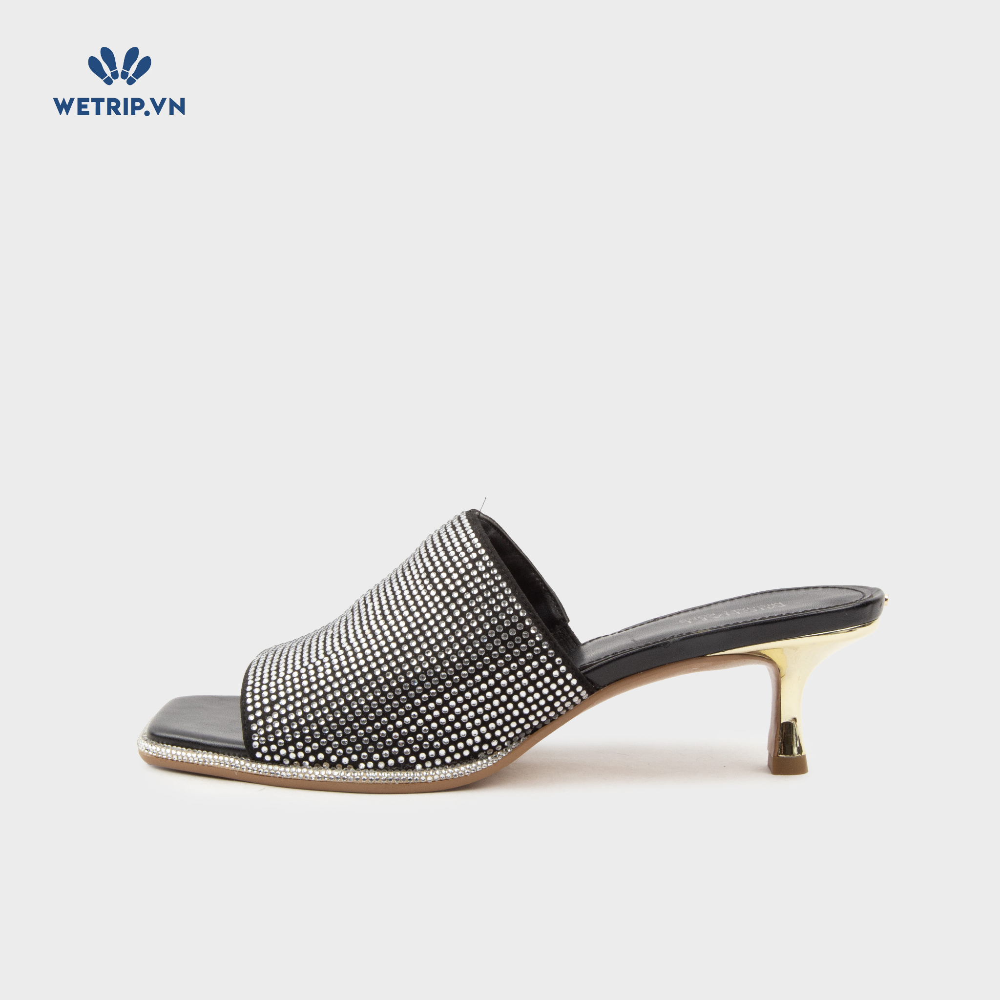 Sandals Cao Gót Wetrip_MKs (Đen gót vàng) Mã SDCG-MK-016-C1