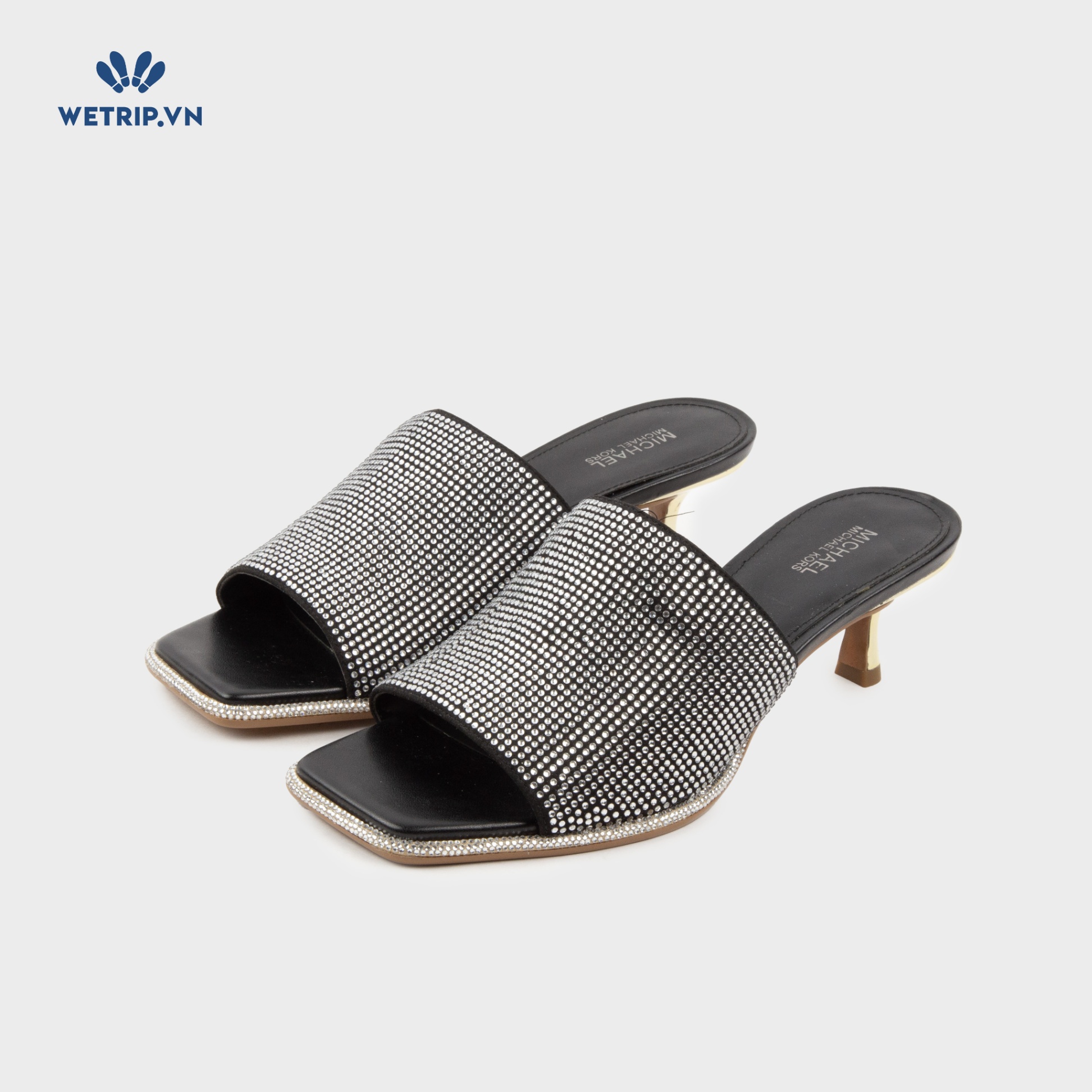 Sandals Cao Gót Wetrip_MKs (Đen gót vàng) Mã SDCG-MK-016-C1