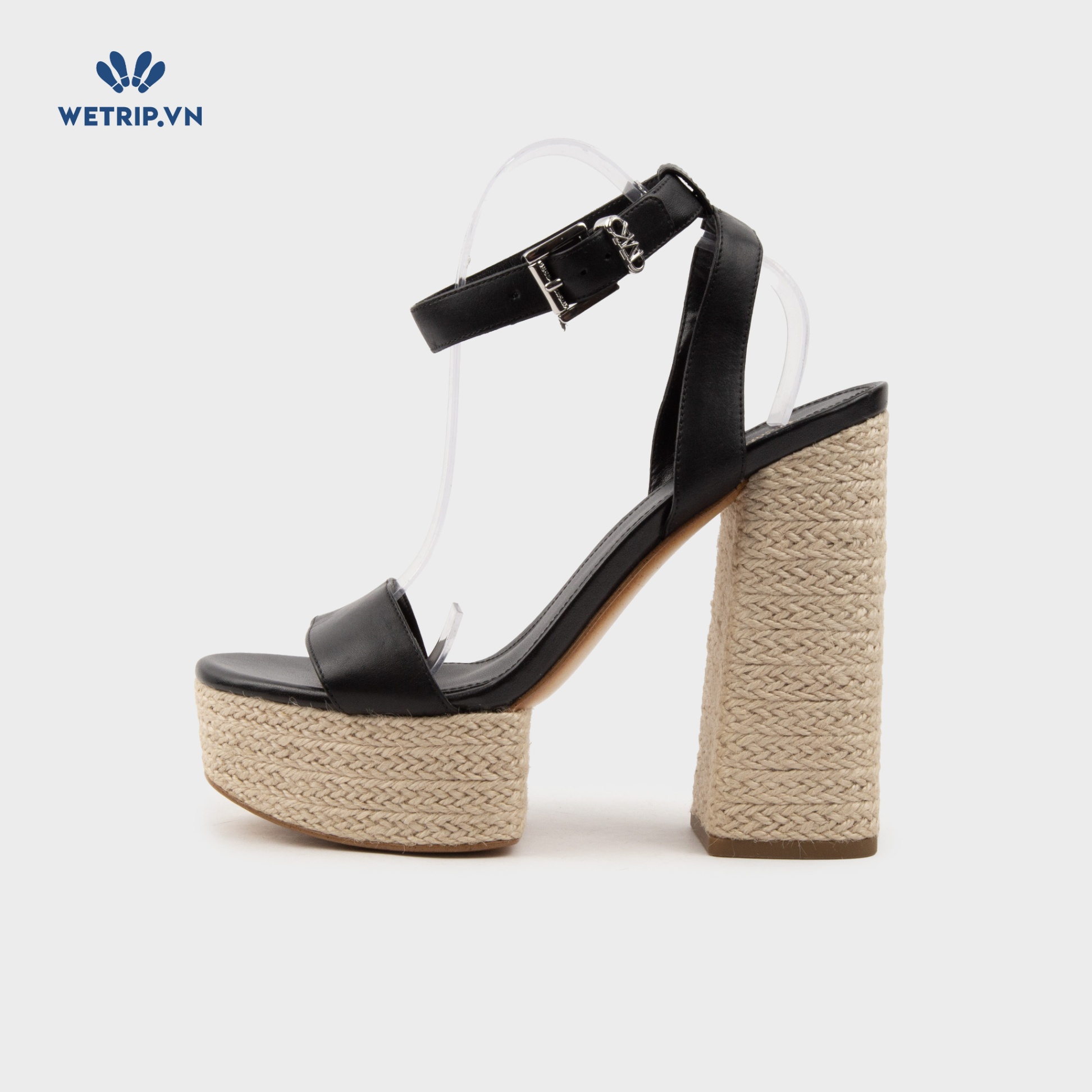 Sandals Cao Gót Wetrip_MKs (Đen gót cói) Mã SDCG-MK-082-A