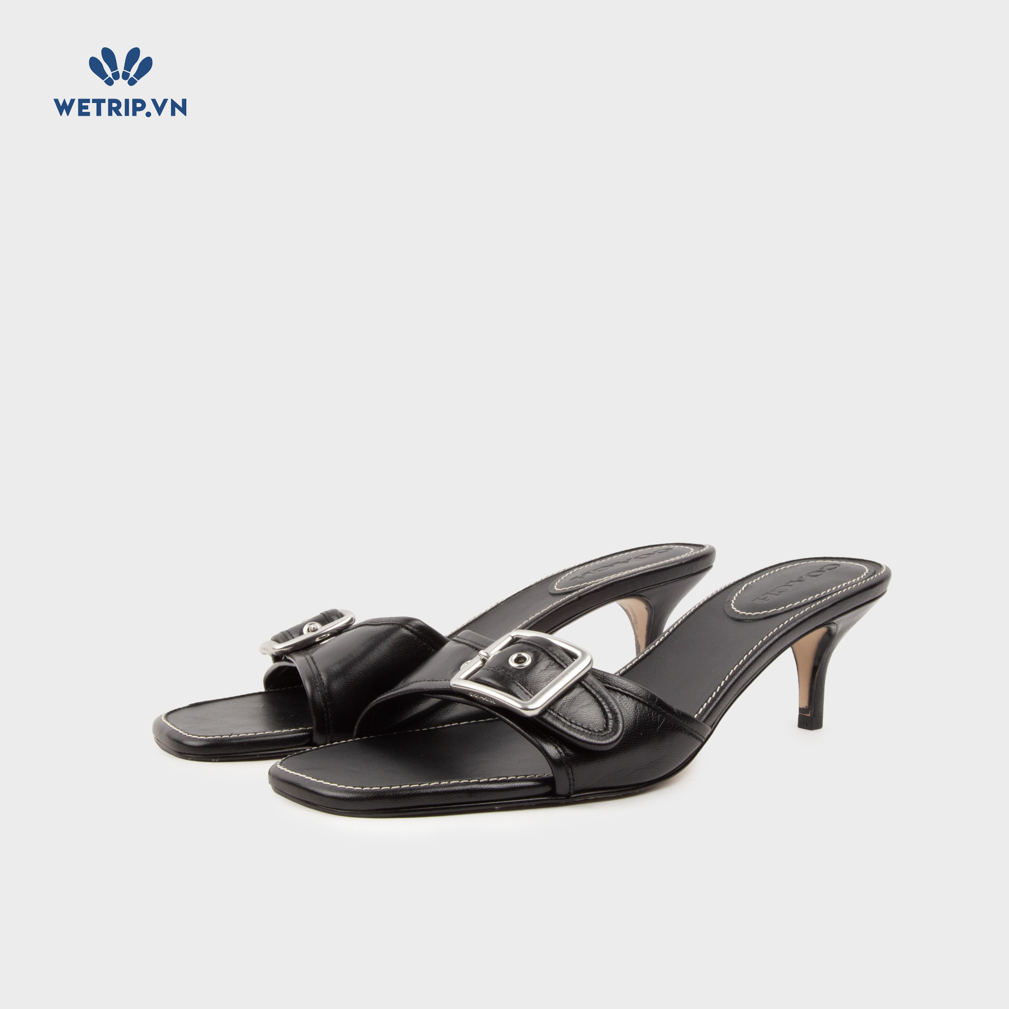 Sandal Cao Gót Coach (Đen) Mã SDCG-COA-005-A