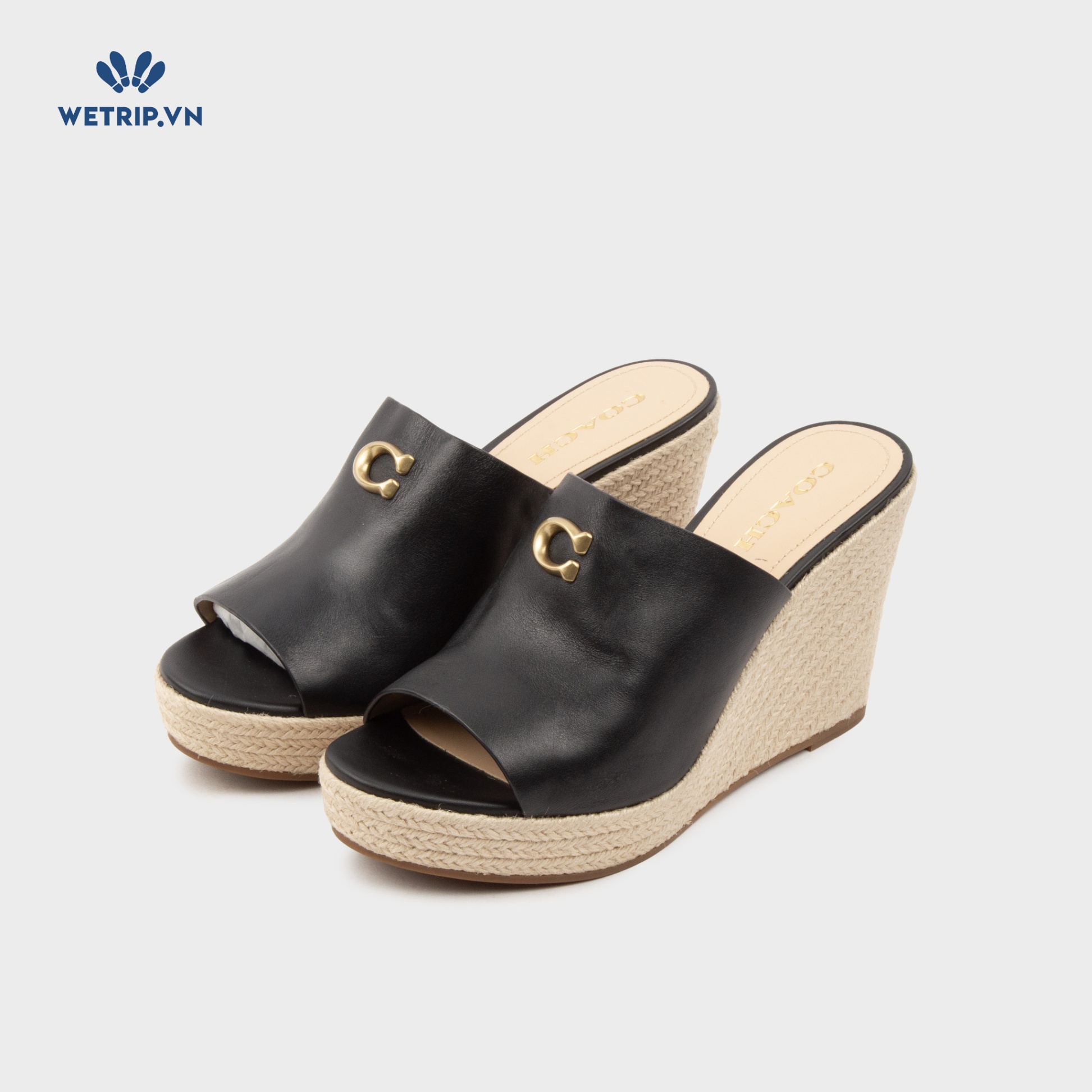 Sandal Xuồng Coach (Đen) Mã SDX-COA-003-A