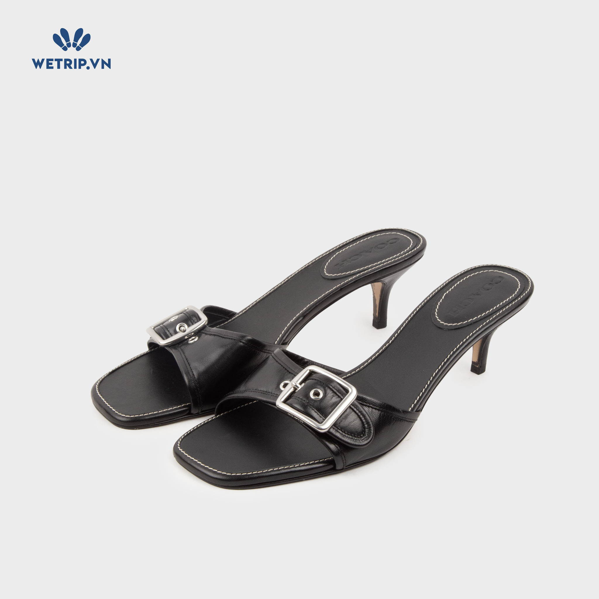 Sandal Cao Gót Coach (Đen) Mã SDCG-COA-005-A