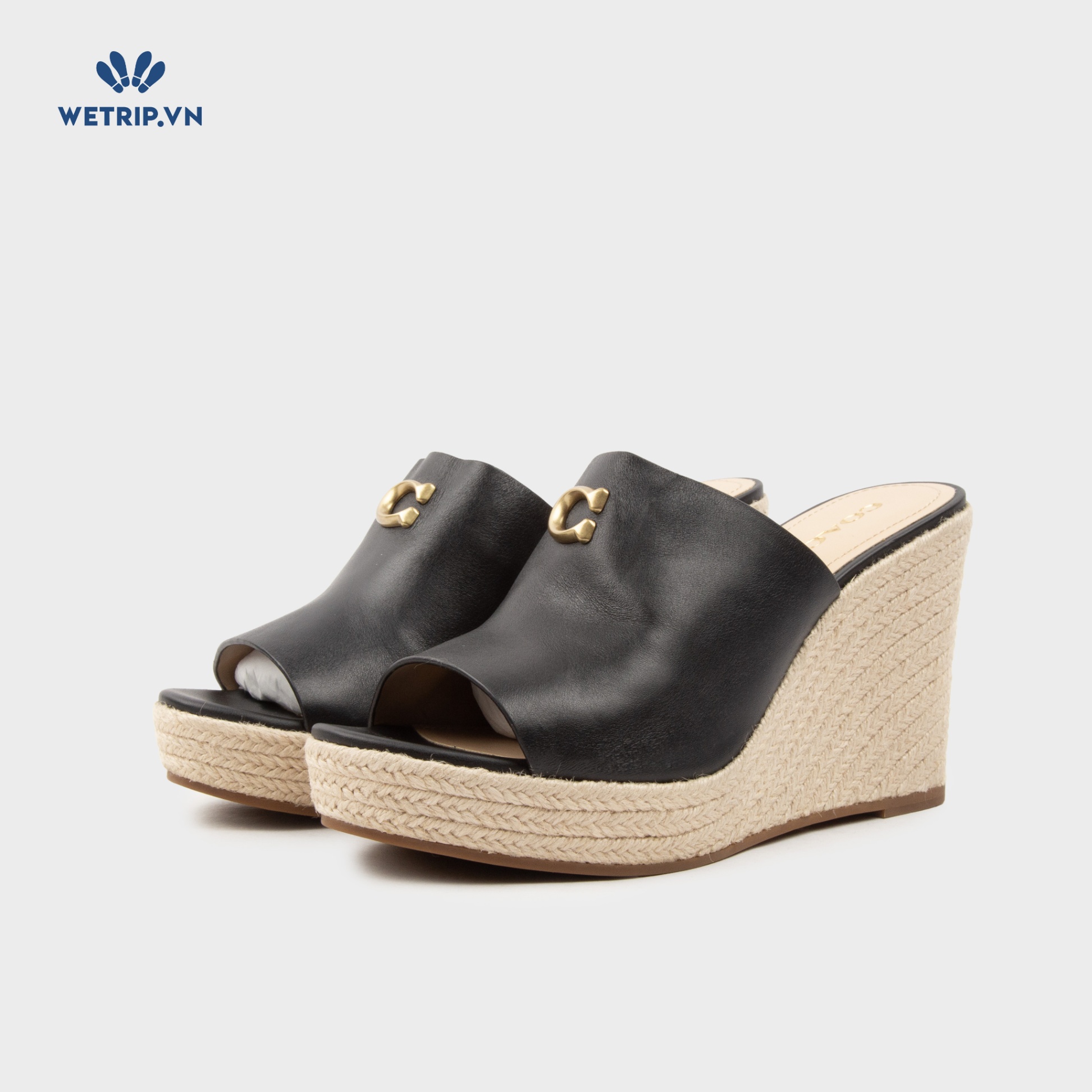Sandal Xuồng Coach (Đen) Mã SDX-COA-003-A