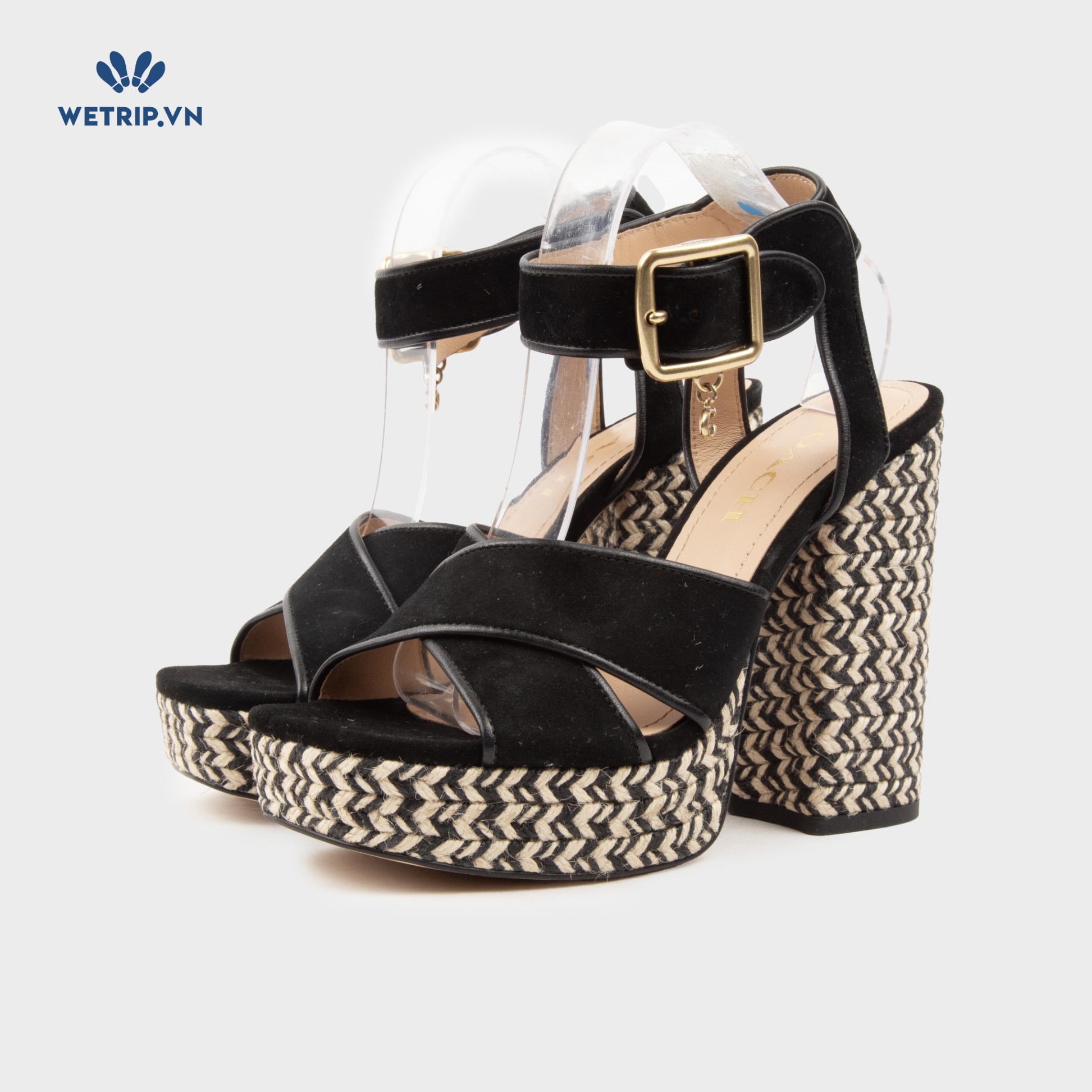 Sandal Cao Gót Coach (Đen) Mã SDCG-COA-003-A
