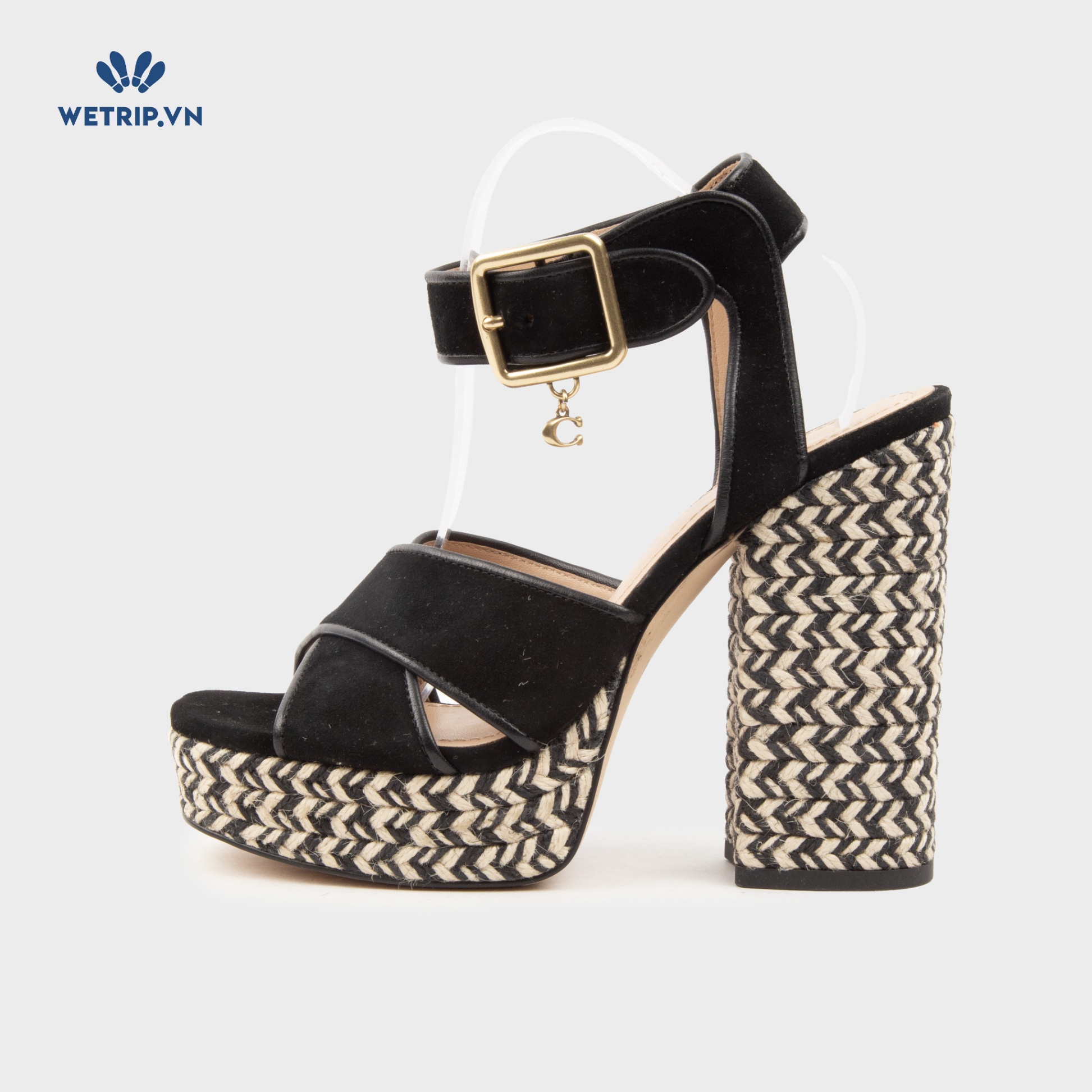 Sandal Cao Gót Coach (Đen) Mã SDCG-COA-003-A