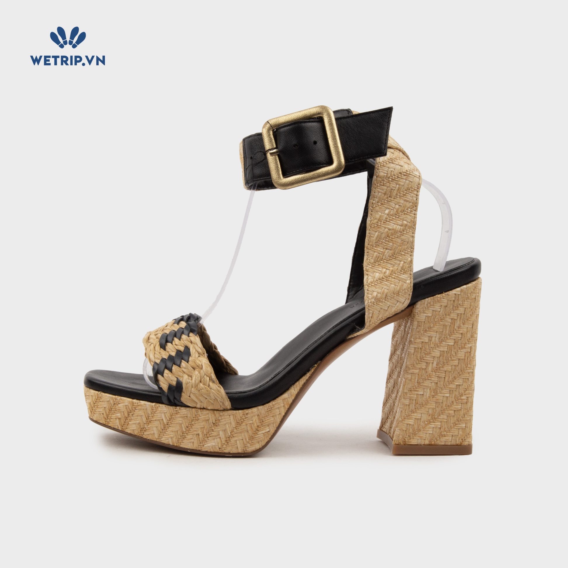 Sandal Cao Gót Naturalizer (Kem Phối Đen) Mã SDCG-NL-008-A