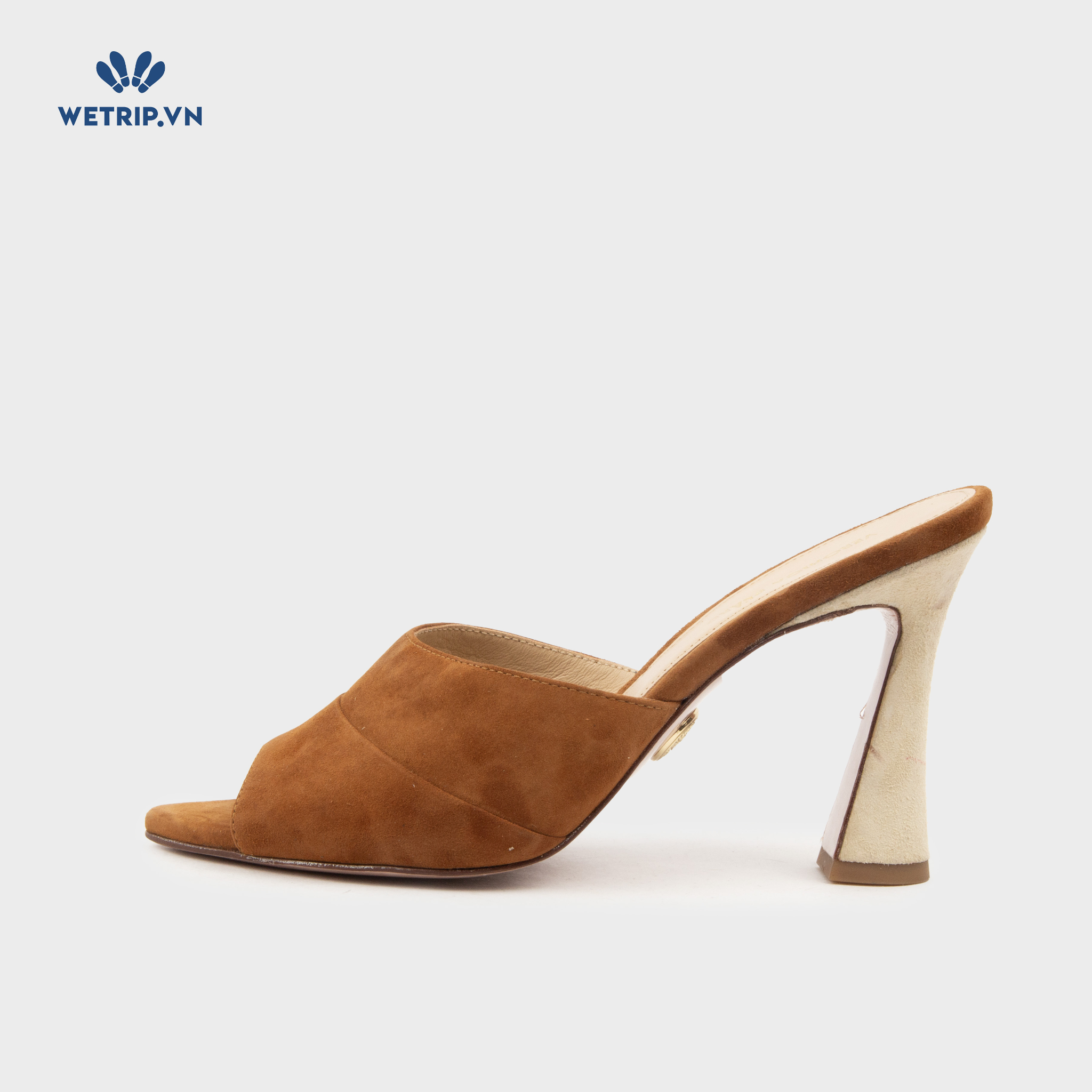 Sandal Cao Gót Veronica Beard (Nâu đế trắng) Mã SDCG-VAB-001-A1