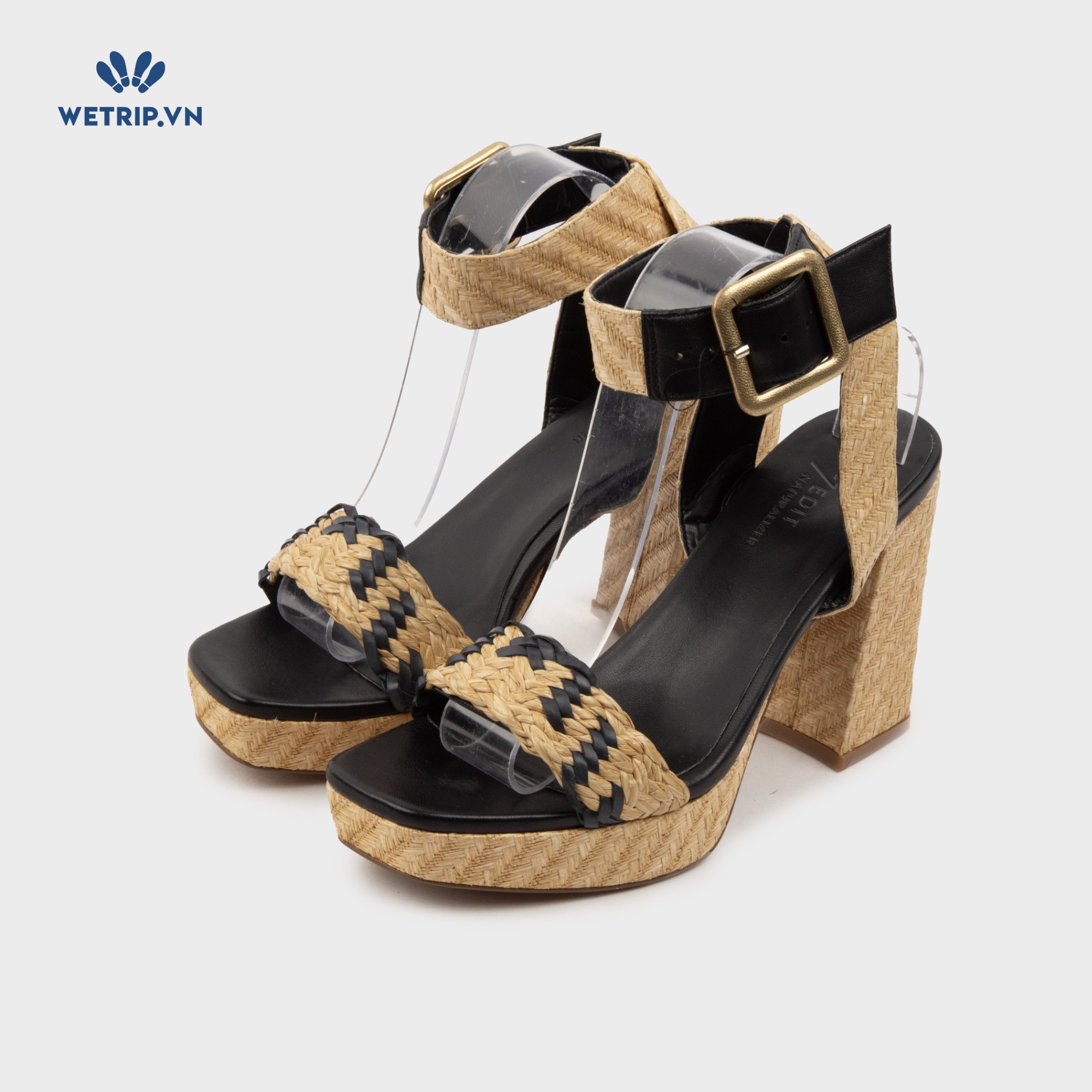 Sandal Cao Gót Naturalizer (Kem Phối Đen) Mã SDCG-NL-008-A
