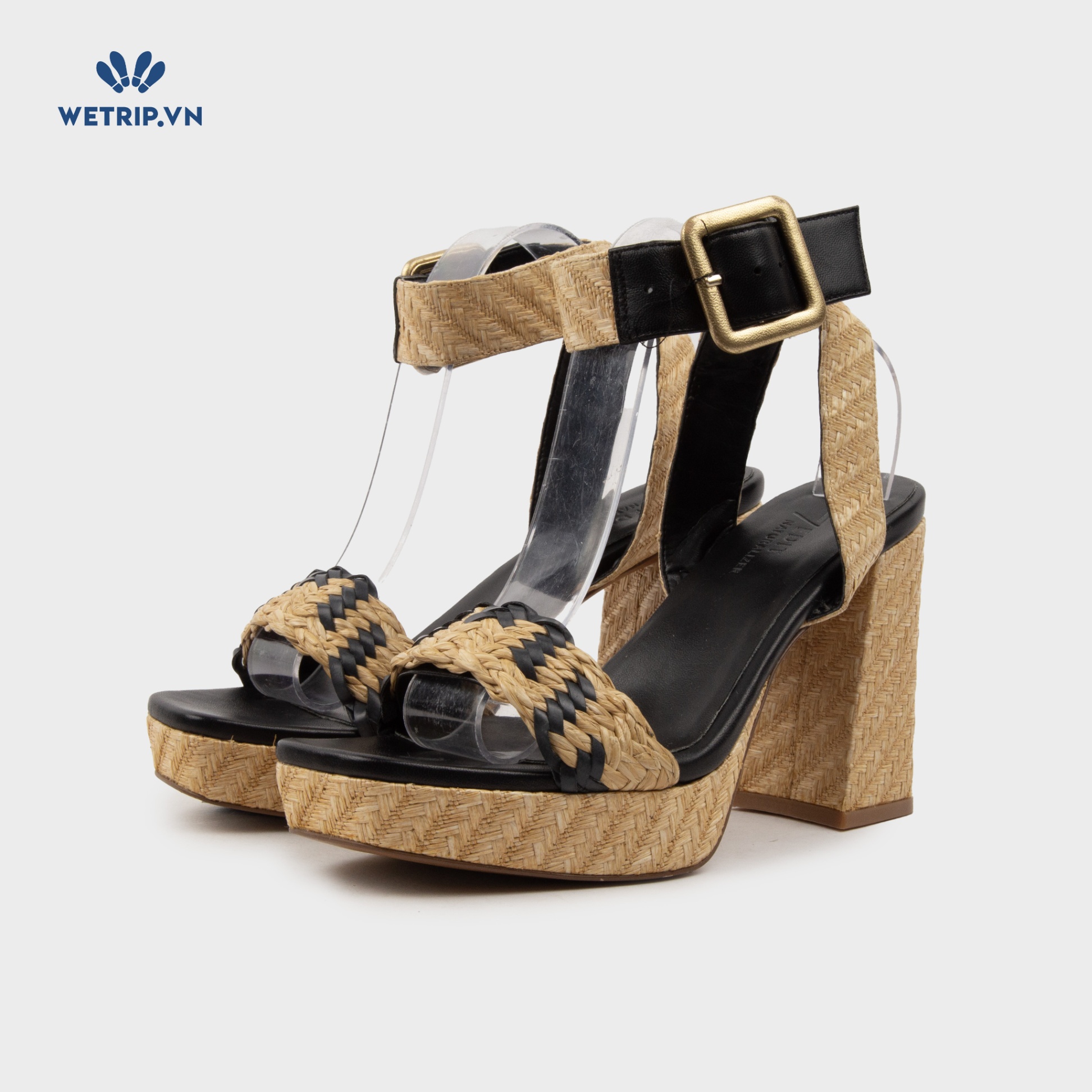 Sandal Cao Gót Naturalizer (Kem Phối Đen) Mã SDCG-NL-008-A