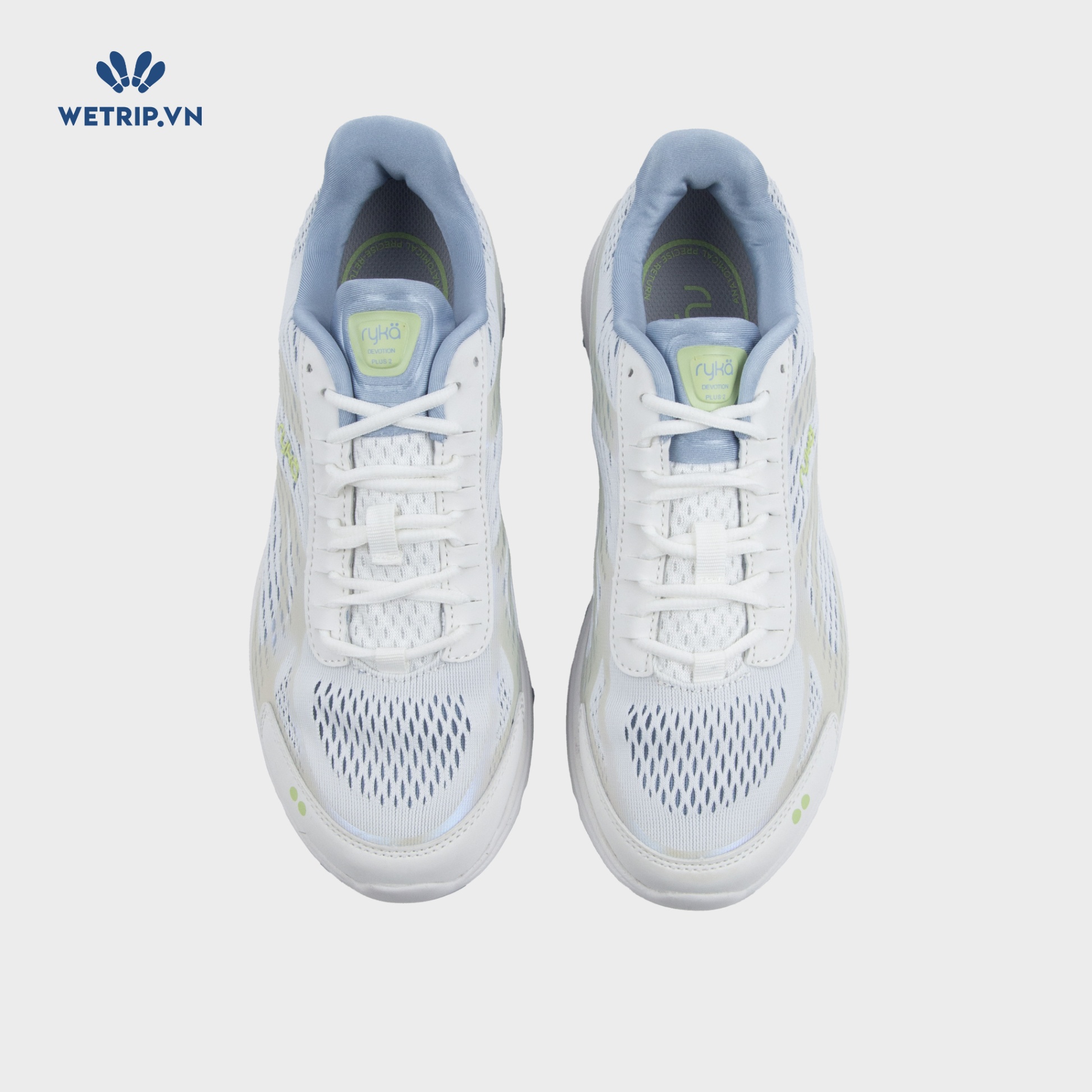 Sneakers RYKA (Trắng, gót xanh trắng) Mã SN-RYKA-007-D8