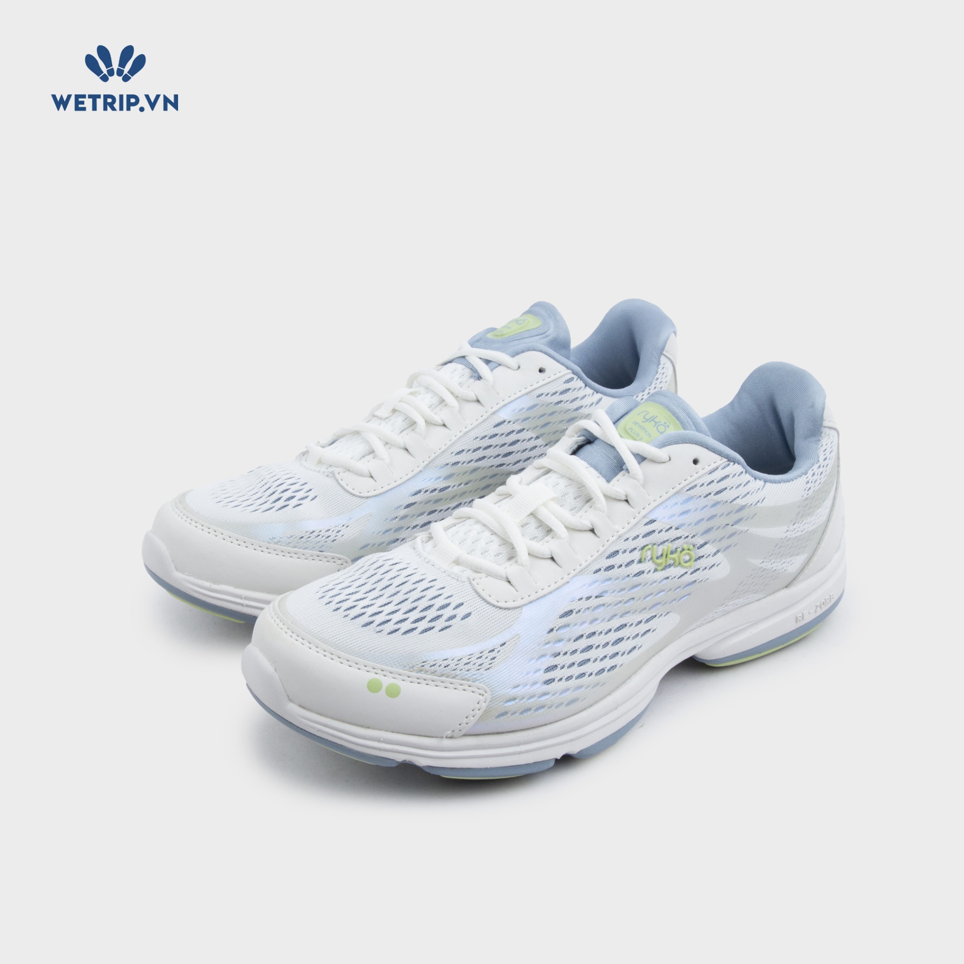 Sneakers RYKA (Trắng, gót xanh trắng) Mã SN-RYKA-007-D8
