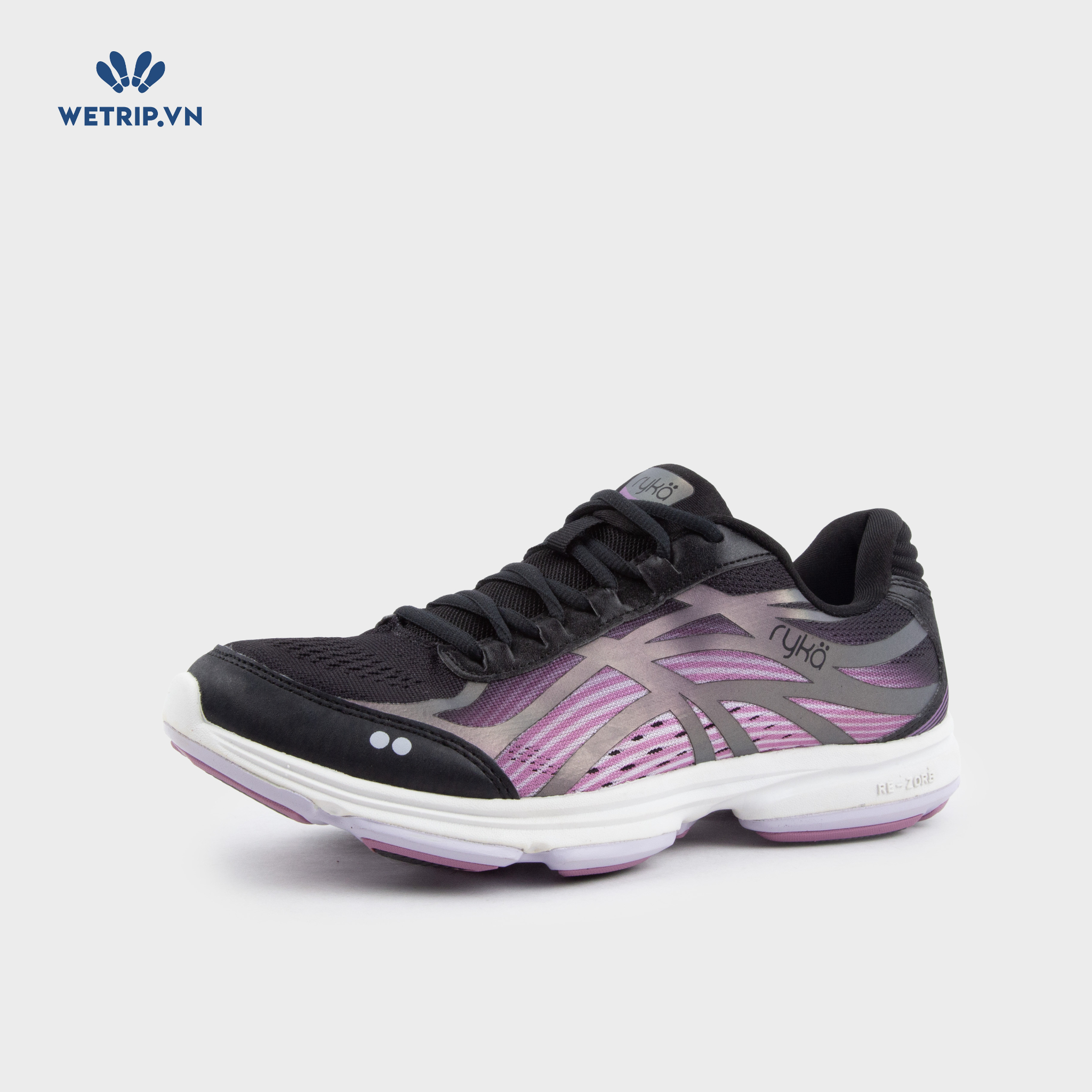 Sneakers RYKA (Đen hồng, gót đen) Mã SN-RYKA-008-J