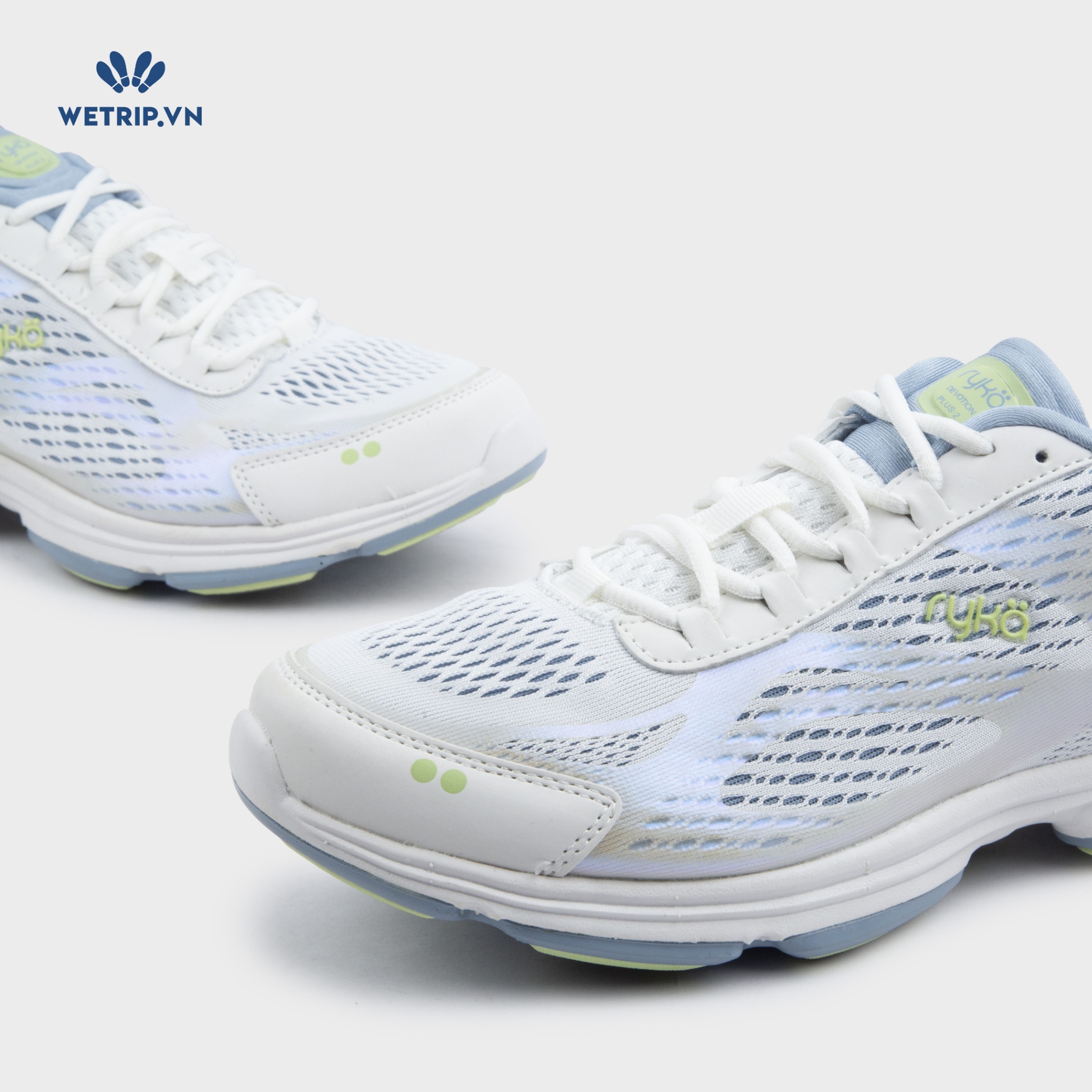 Sneakers RYKA (Trắng, gót xanh trắng) Mã SN-RYKA-007-D8