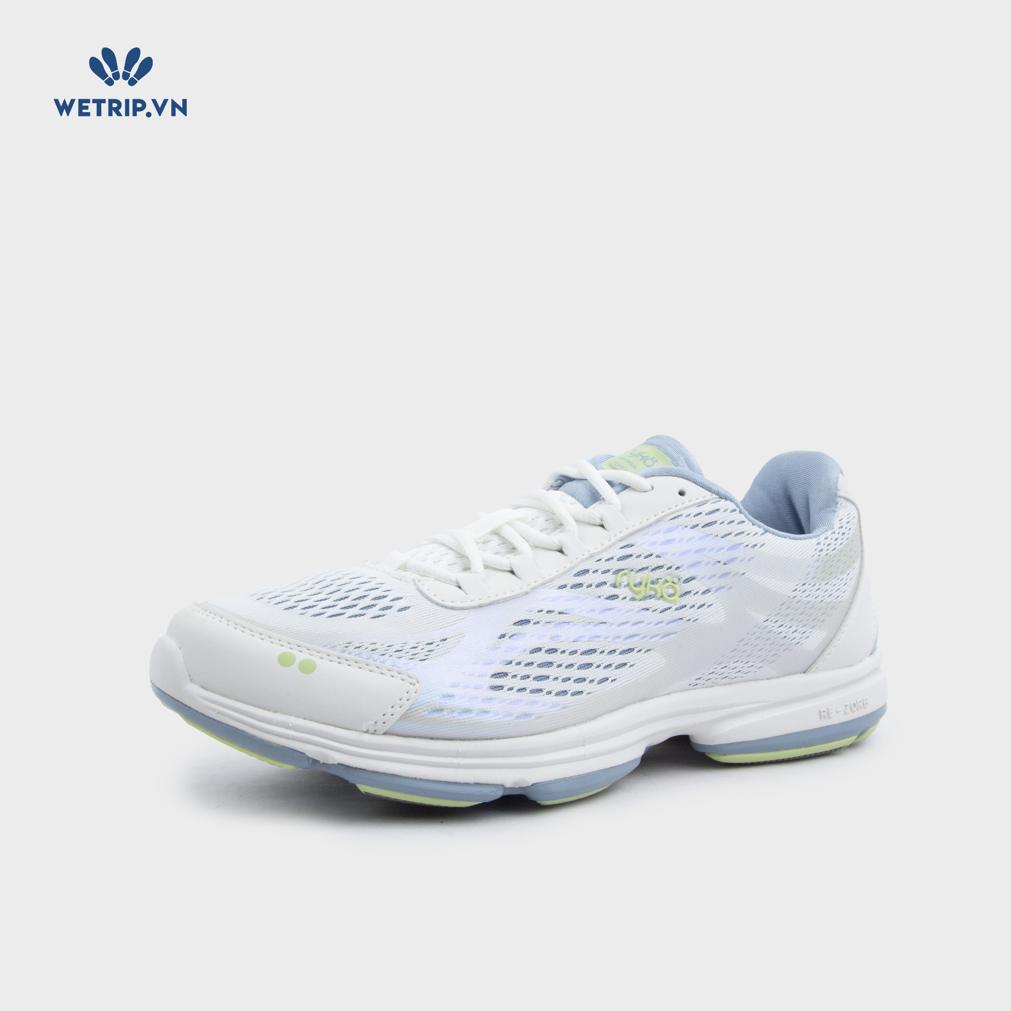 Sneakers RYKA (Trắng, gót xanh trắng) Mã SN-RYKA-007-D8