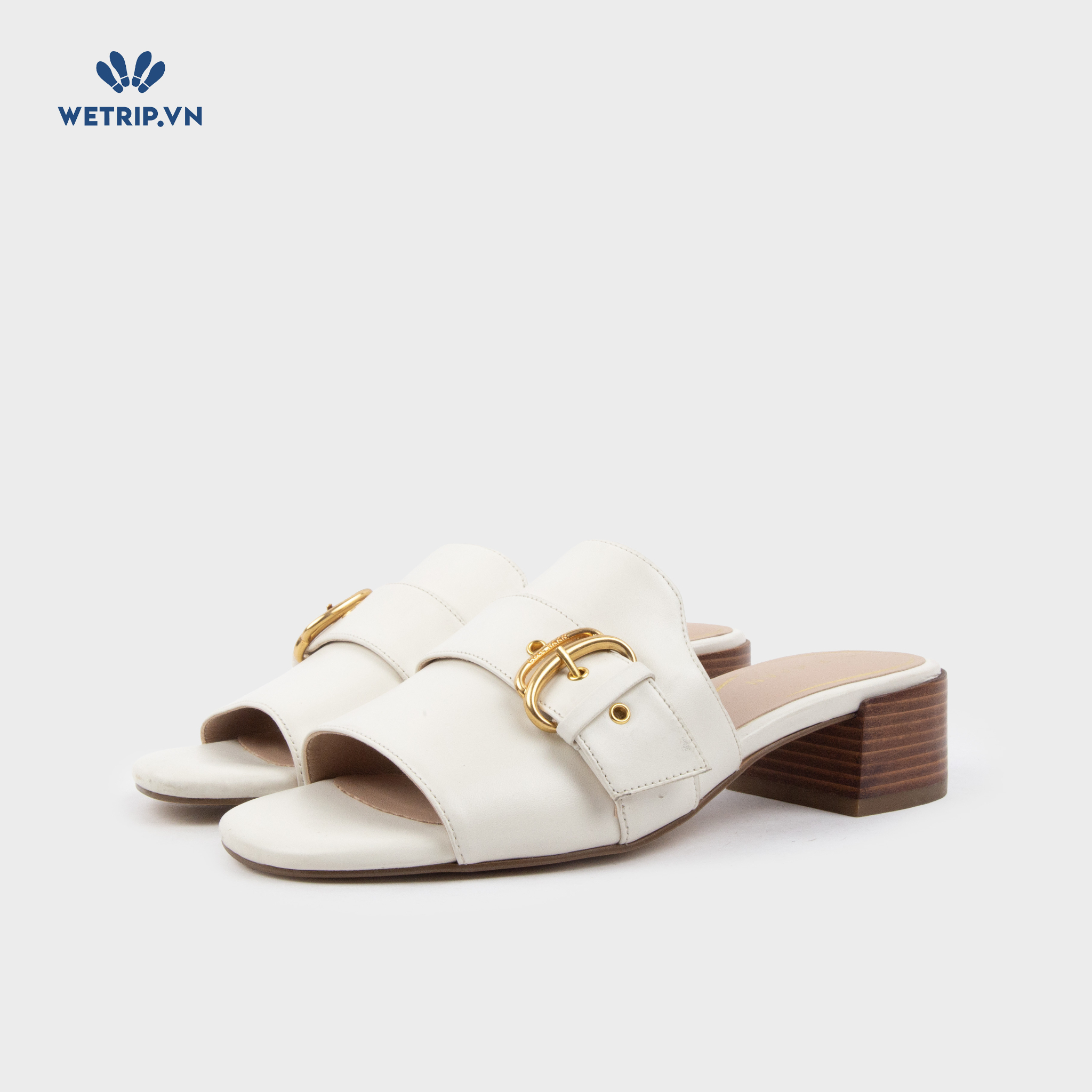 Sandal Cao Gót Cole Haan (Trắng sữa) Mã SDCG-COHA-006-B