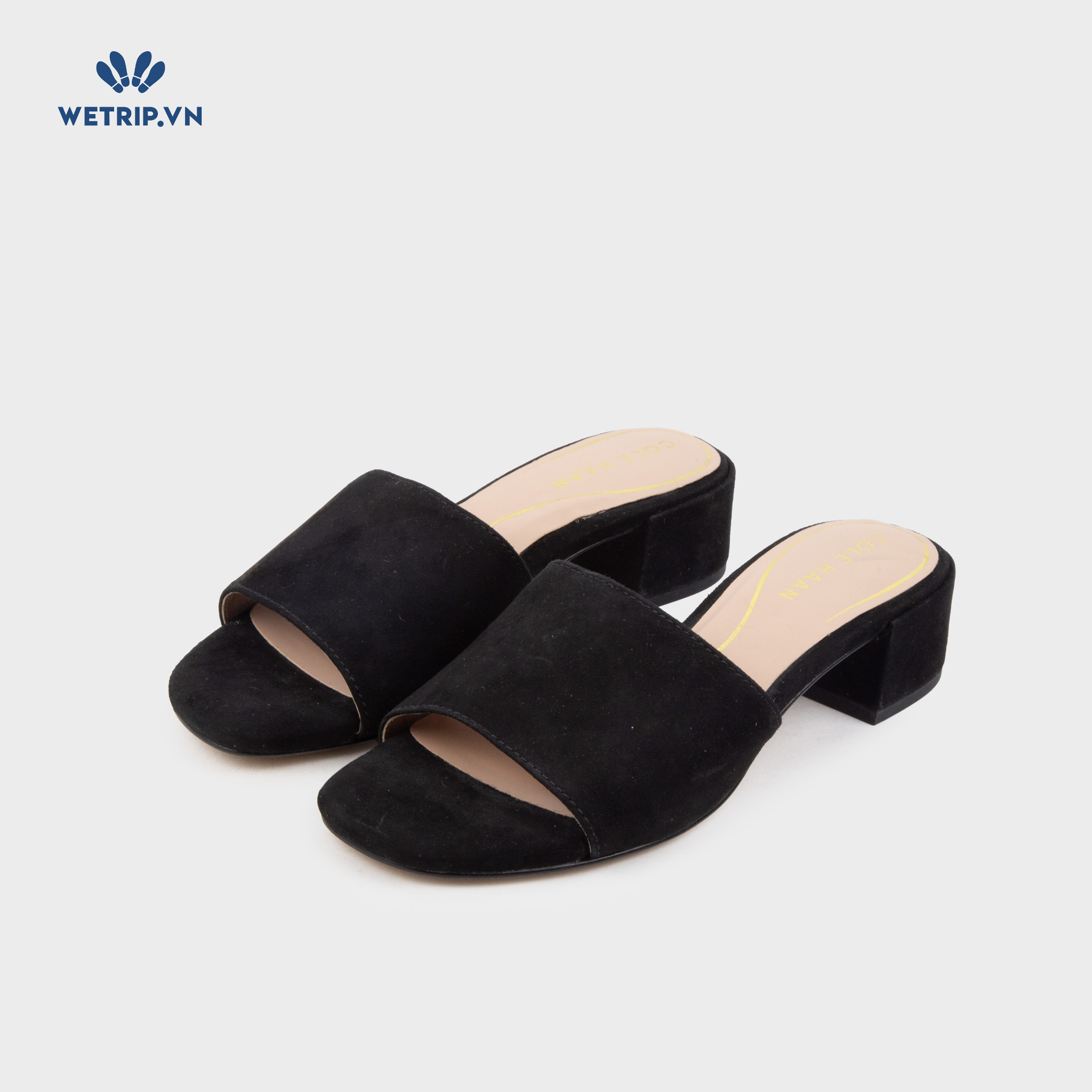 Sandal Cao Gót Cole Haan (Đen da lộn) Mã SDCG-COHA-005-B