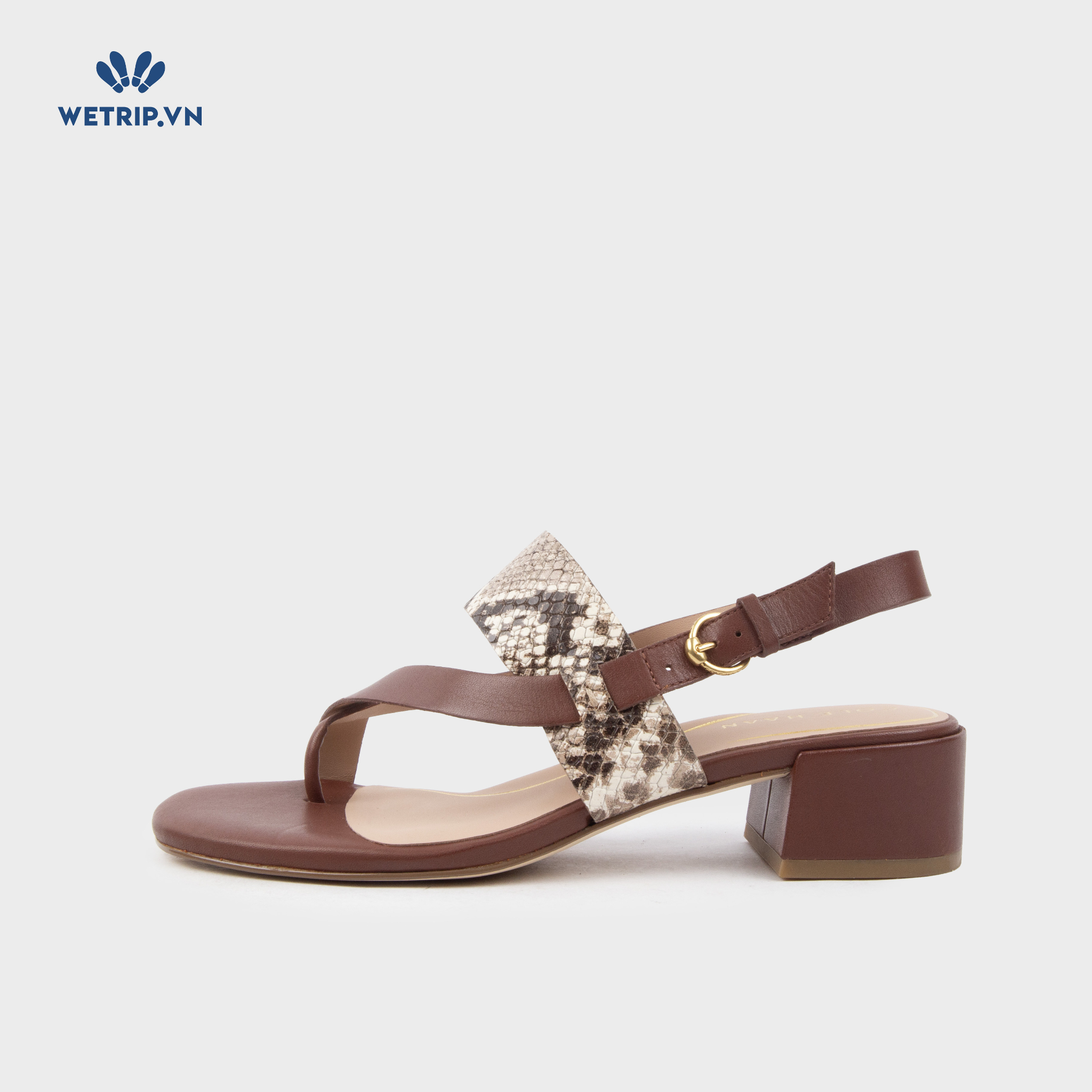 Sandal Cao Gót Cole Haan (Nâu pha da rắn) Mã SDCG-COHA-003-C