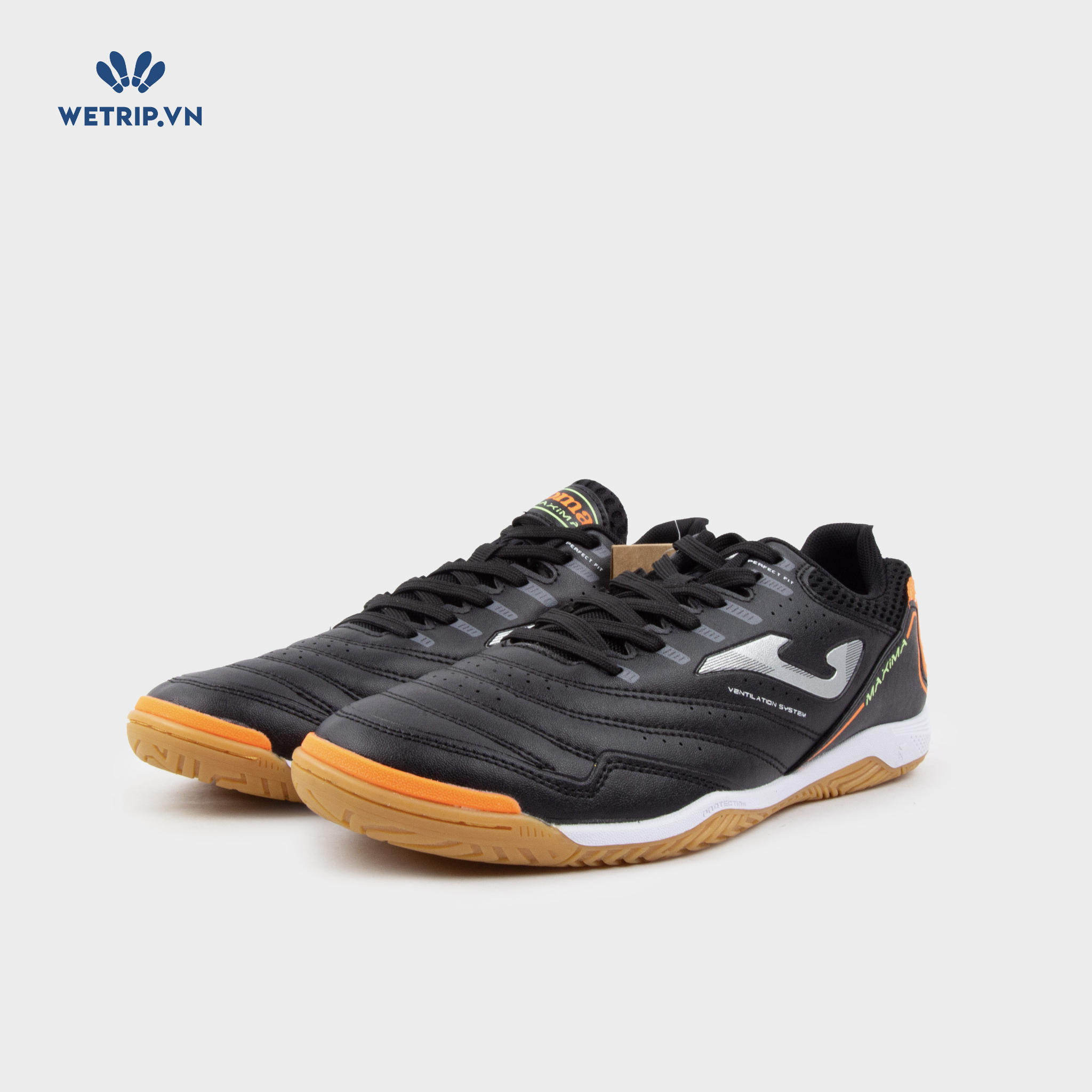 Sneaker JOMA (Đen gót pha cam - đế bằng) Mã SN-JOMA-003-B2