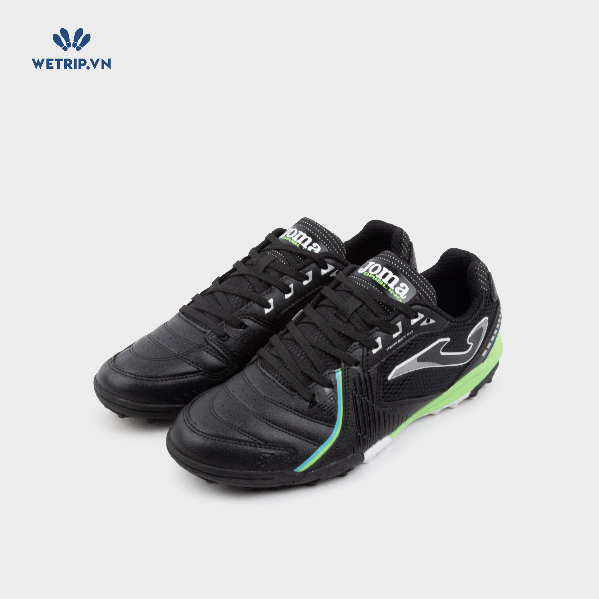 Sneaker JOMA (Đen đế viền xanh lá - đế đinh) Mã SN-JOMA-002-B