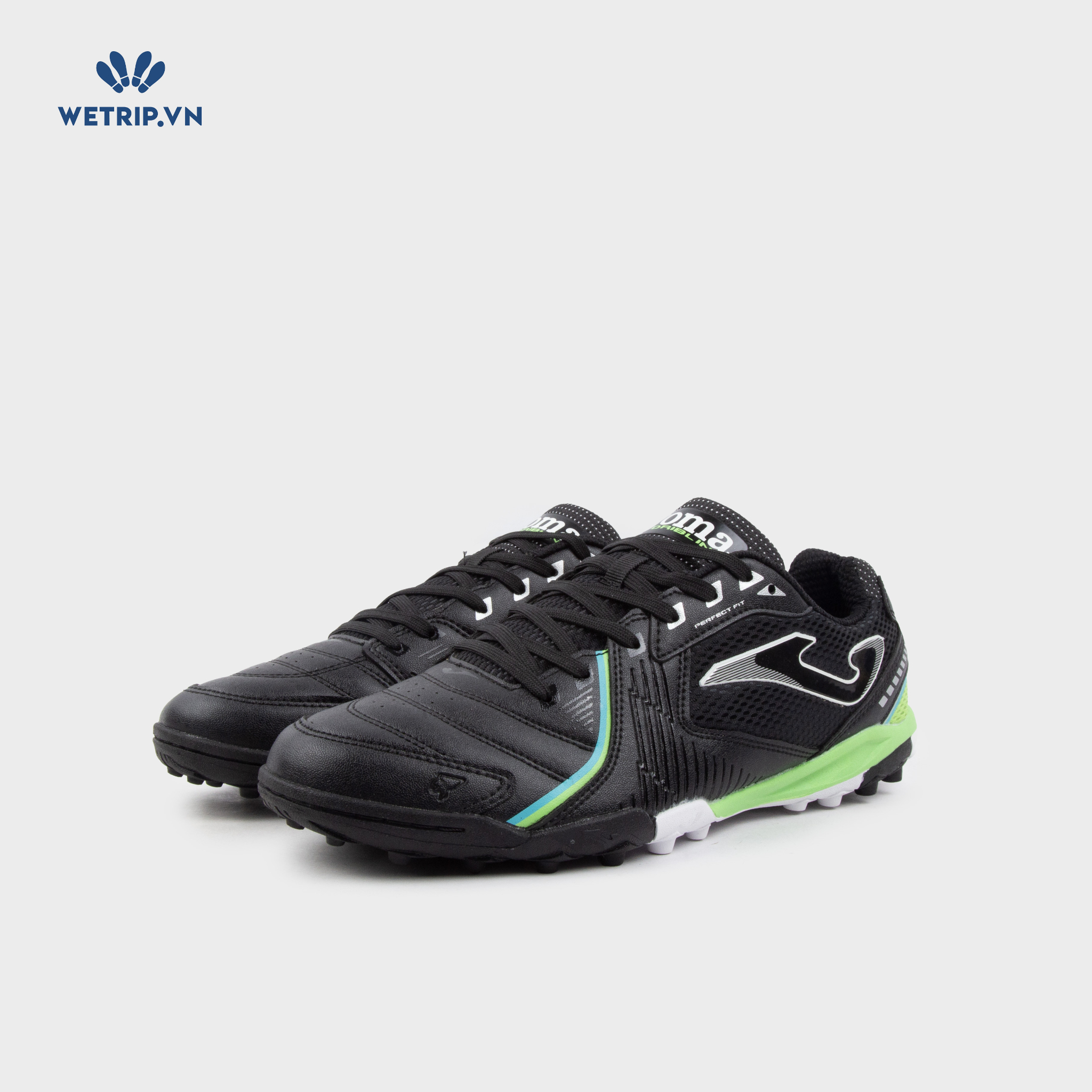 Sneaker JOMA (Đen đế viền xanh lá - đế đinh) Mã SN-JOMA-002-B