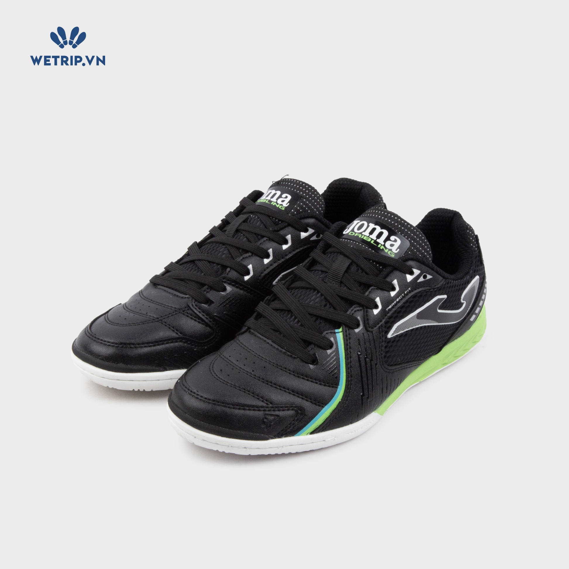 Sneaker JOMA (Đen đế viền xanh lá - đế bằng) Mã SN-JOMA-002-B1