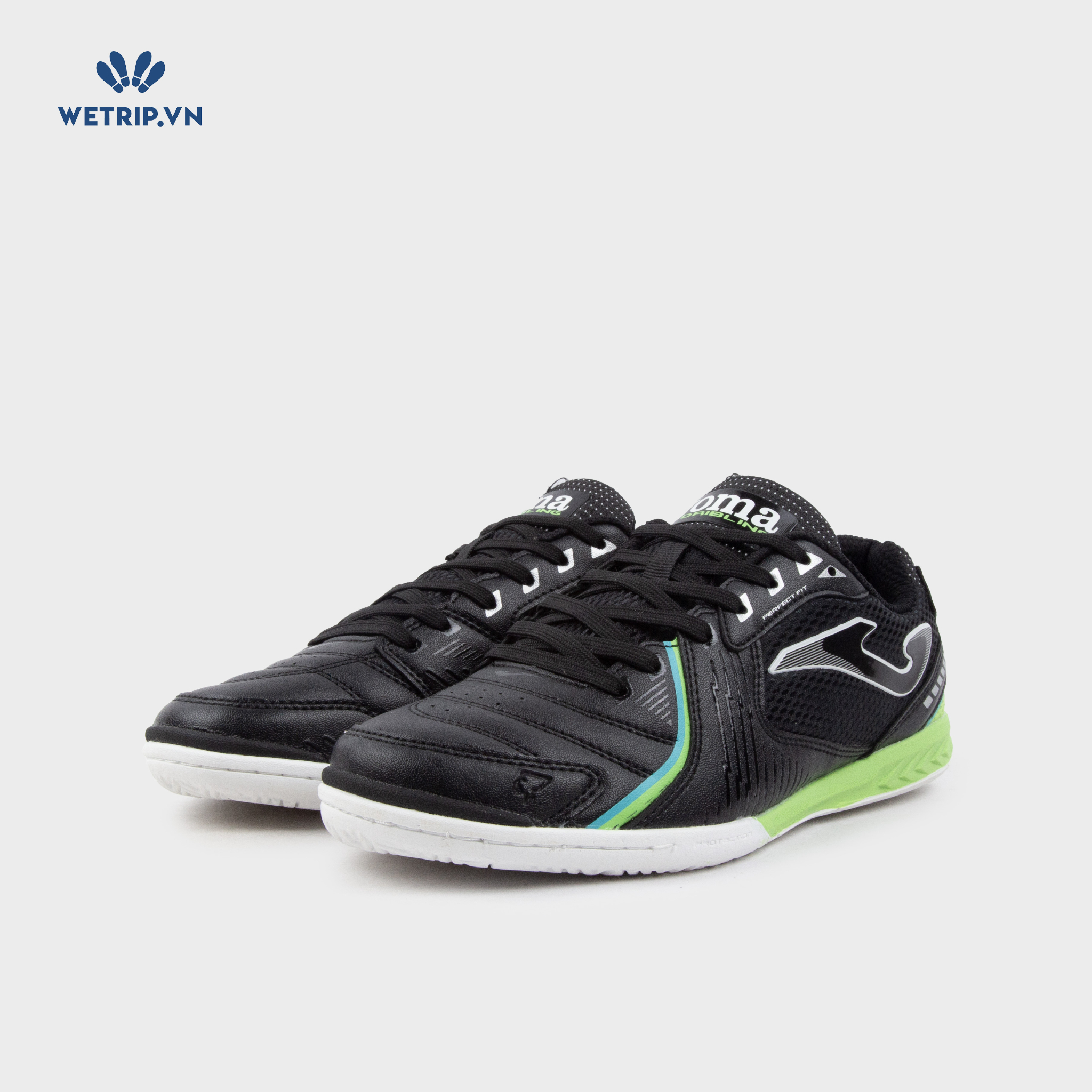 Sneaker JOMA (Đen đế viền xanh lá - đế bằng) Mã SN-JOMA-002-B1