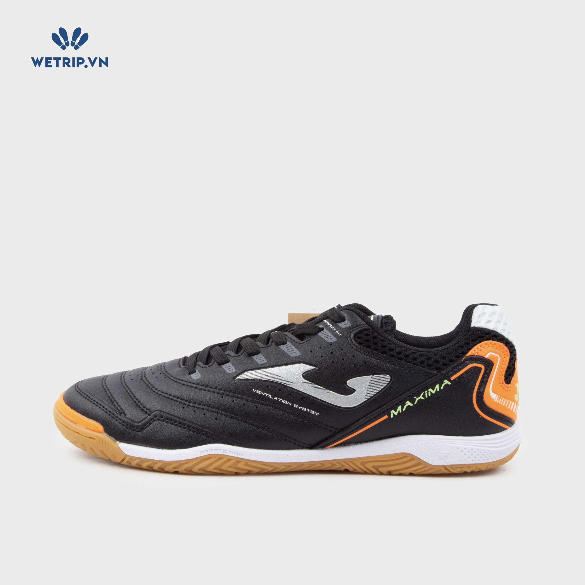 Sneaker JOMA (Đen gót pha cam - đế bằng) Mã SN-JOMA-003-B2