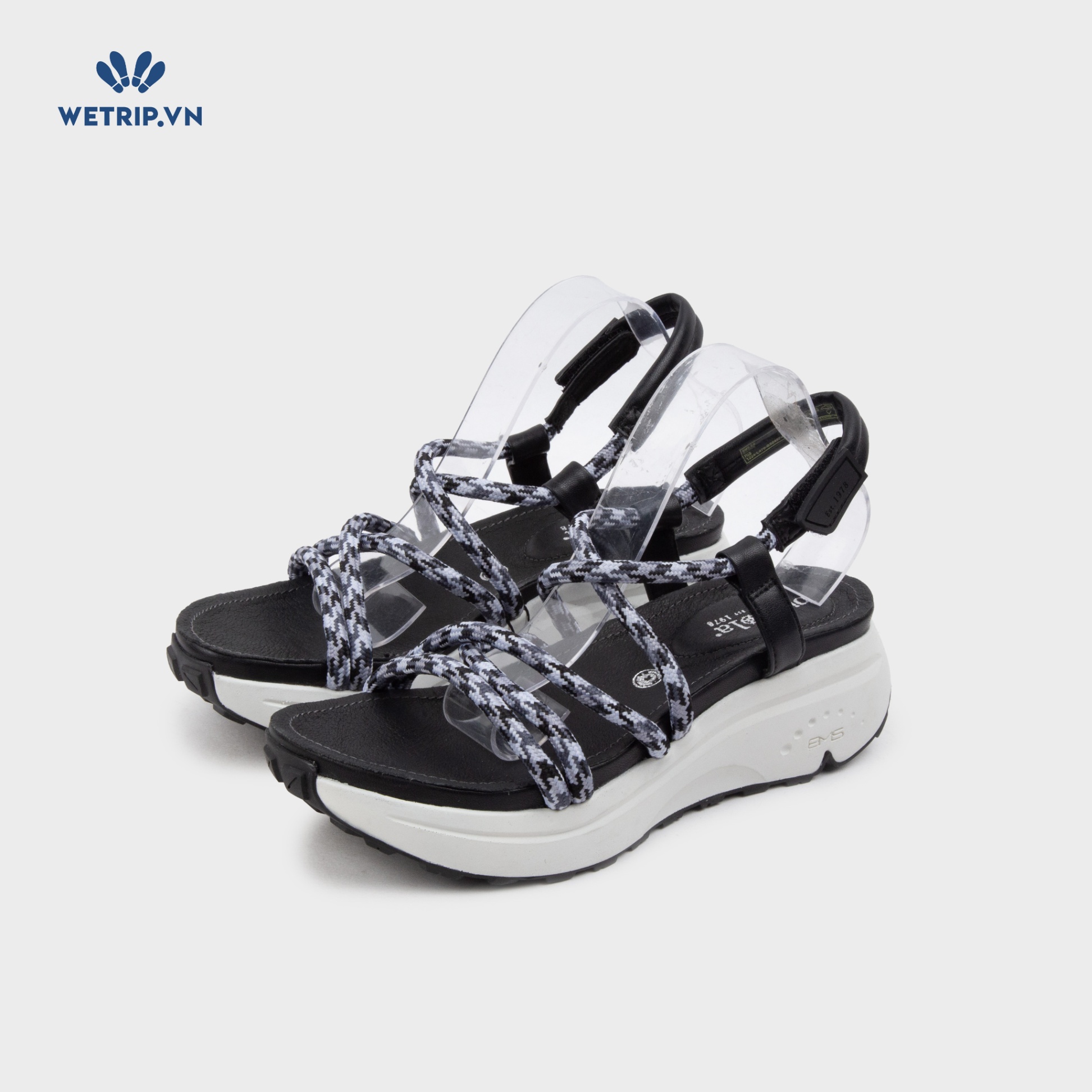 Sandal Bussola (Quai mix tím nhạt đen) Mã SD-BSL-117-C