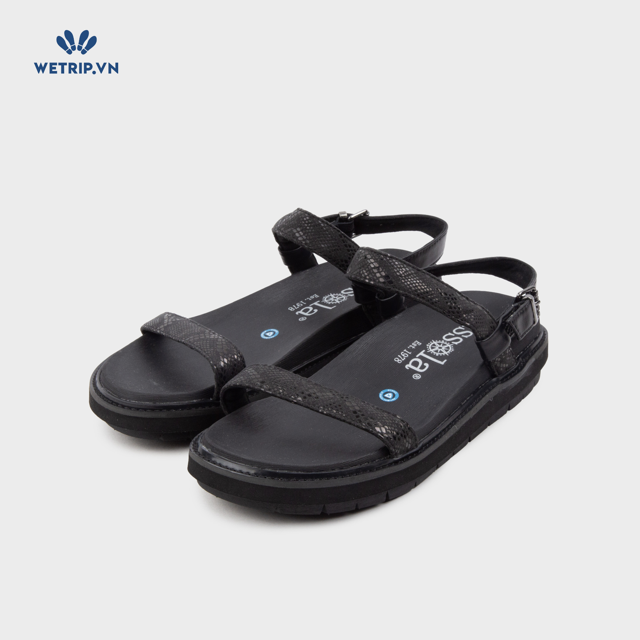 Sandal Bussola (Quai rằn ri đen) Mã SD-BSL-110-C