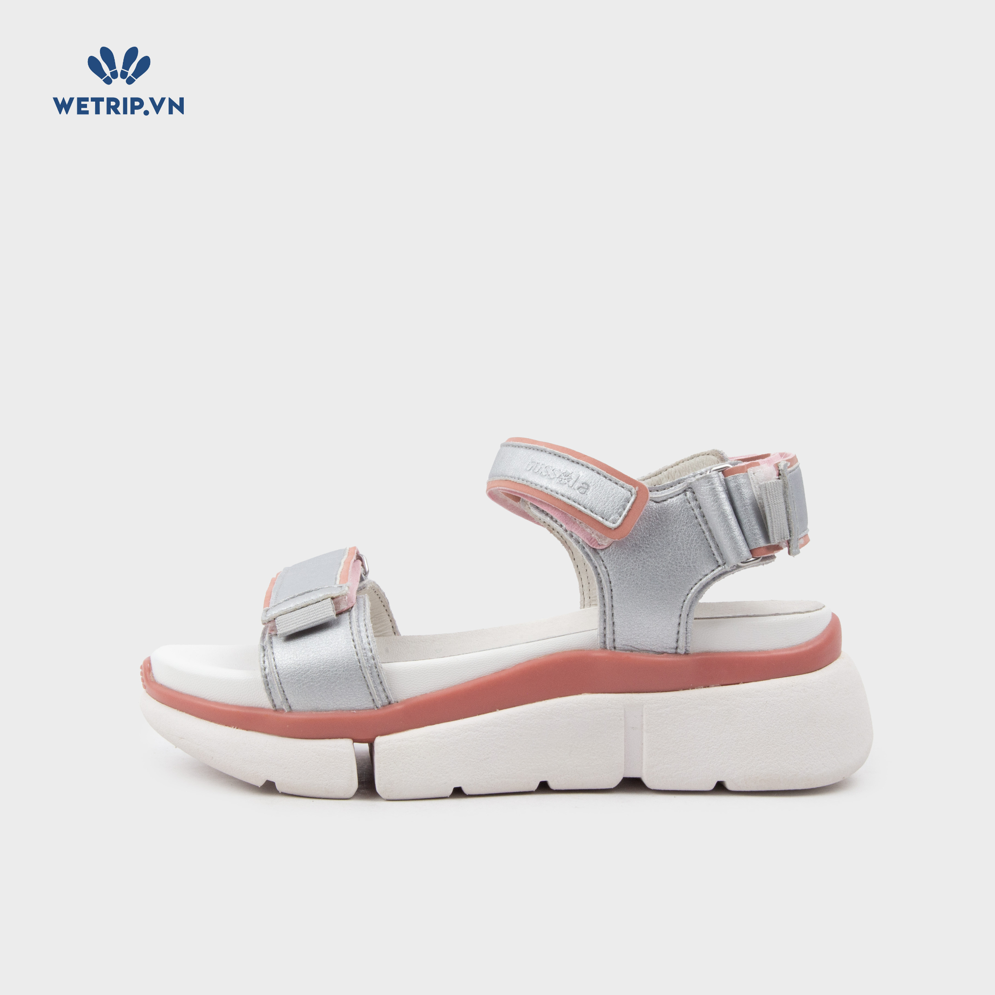 Sandal Bussola (Ghi viền hồng) Mã SD-BSL-101-C