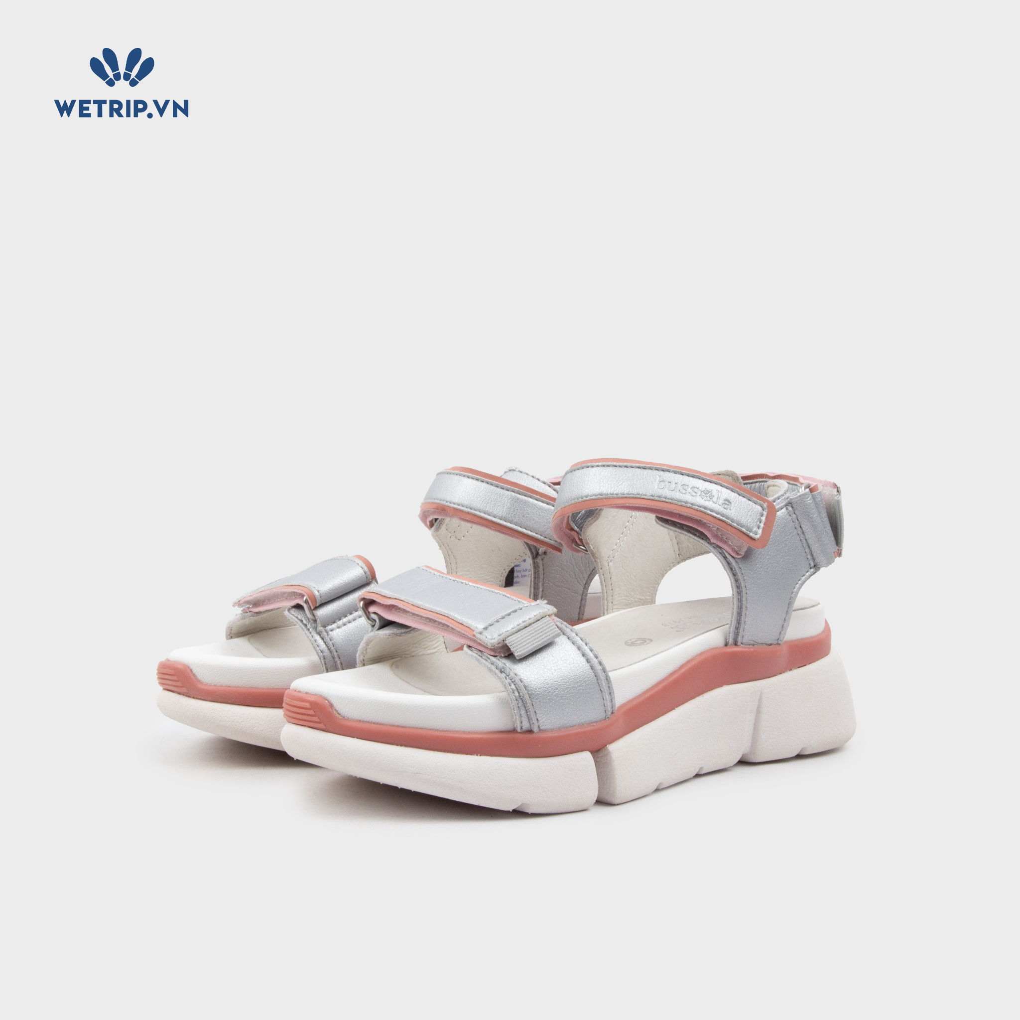 Sandal Bussola (Ghi viền hồng) Mã SD-BSL-101-C