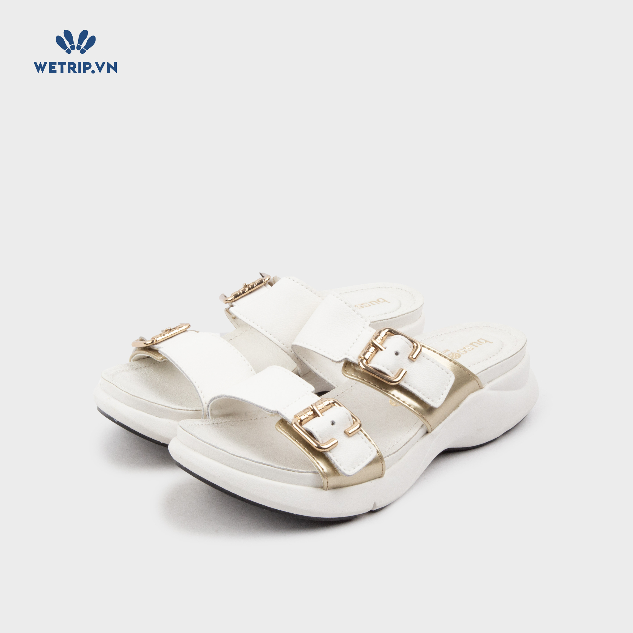 Sandal Bussola (Trắng pha đồng) Mã SD-BSL-128-B