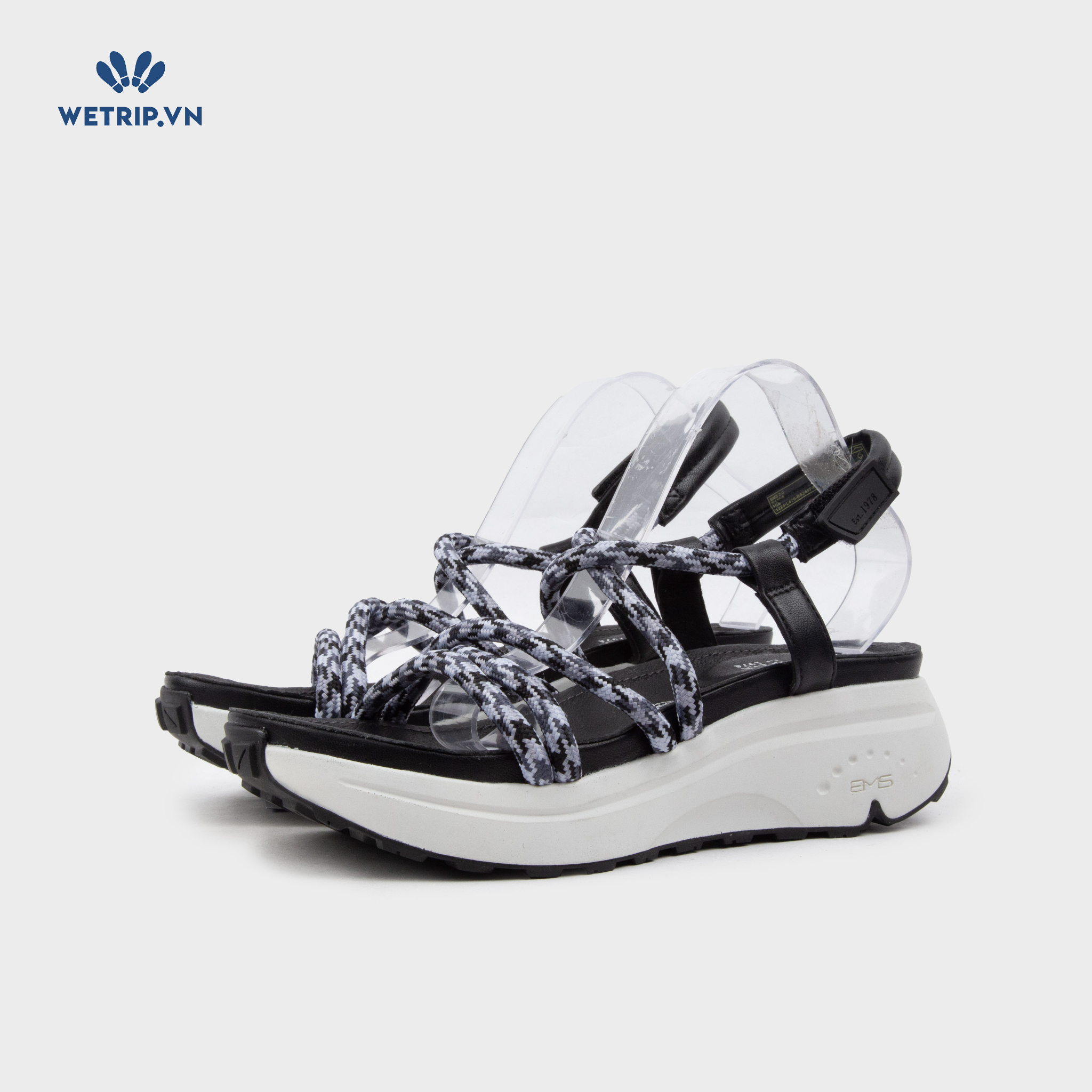 Sandal Bussola (Quai mix tím nhạt đen) Mã SD-BSL-117-C