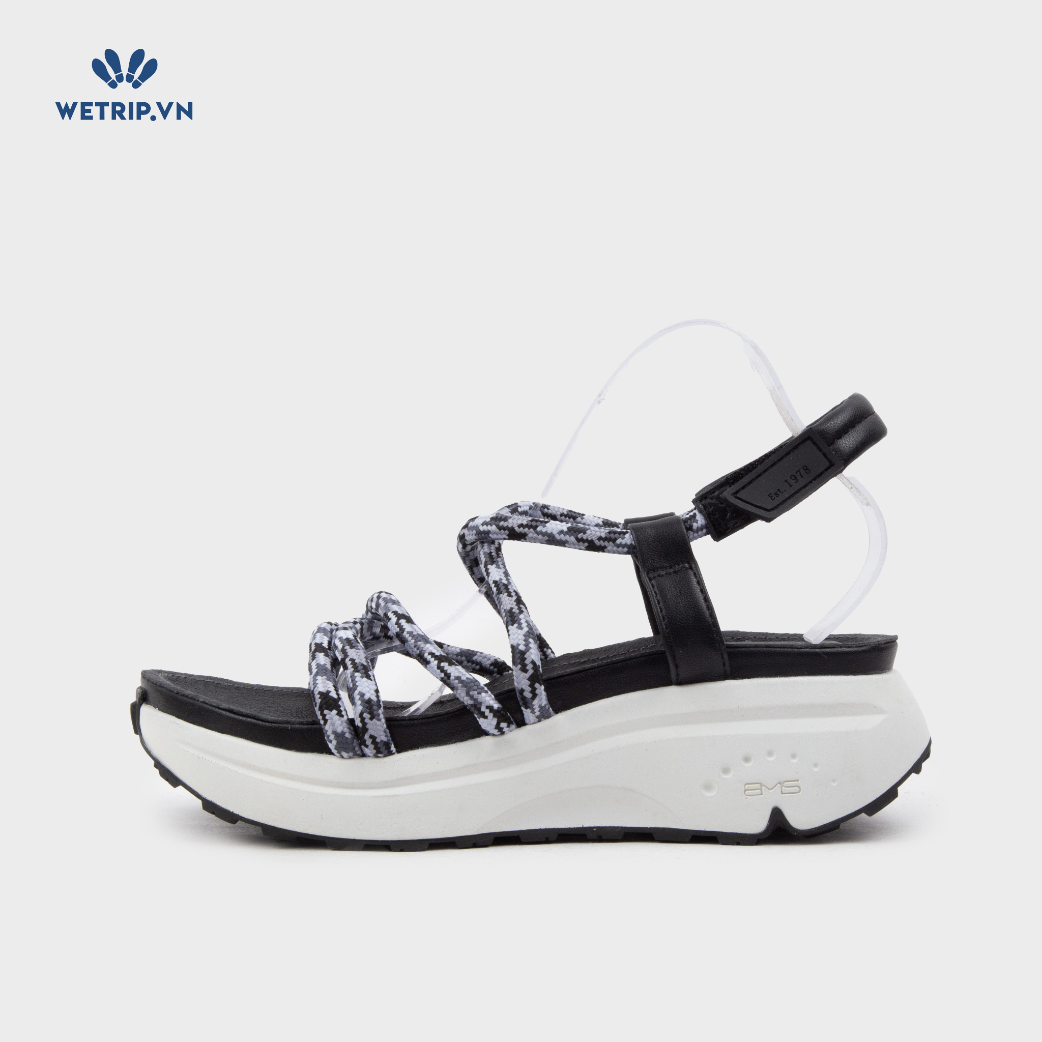Sandal Bussola (Quai mix tím nhạt đen) Mã SD-BSL-117-C