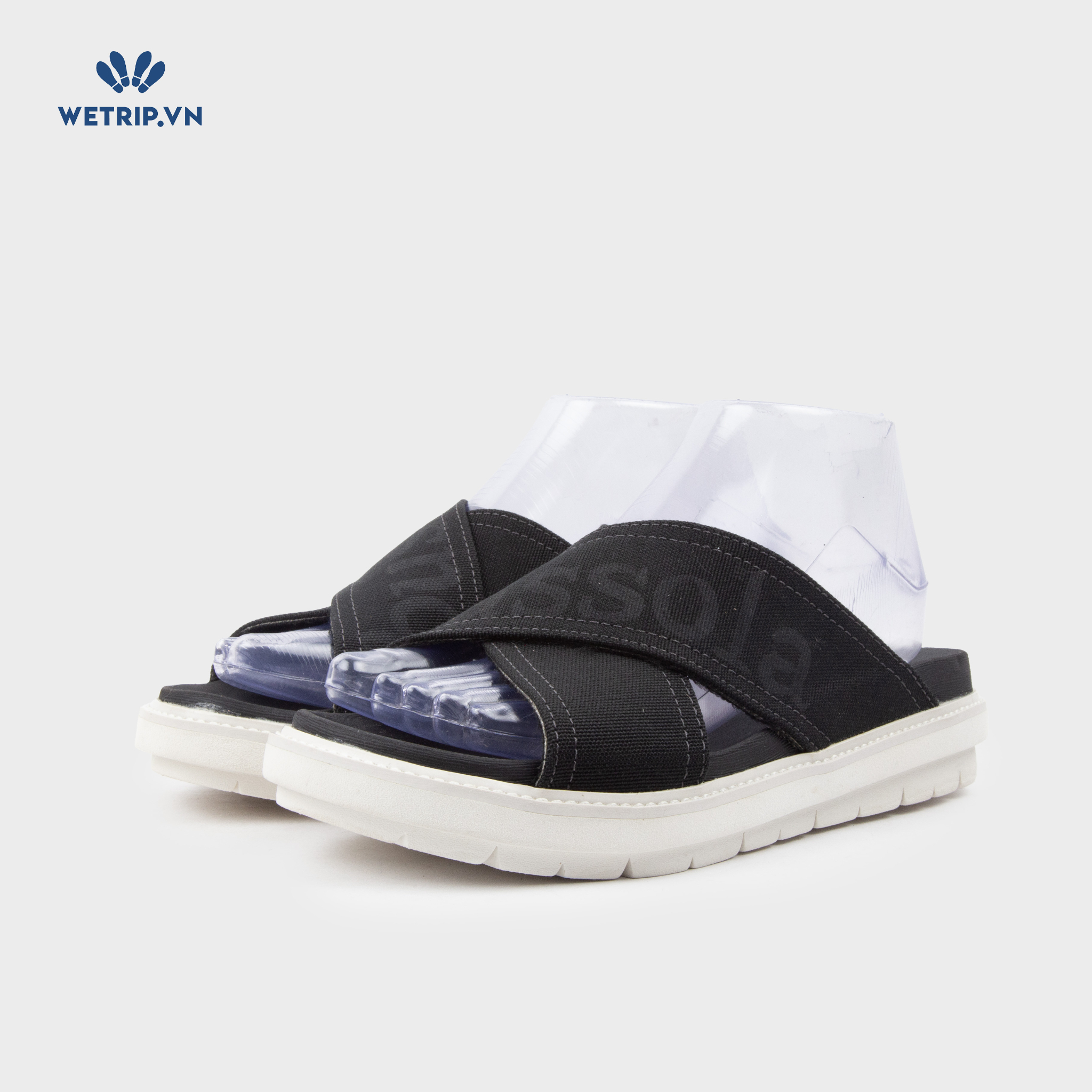 Sandal Bussola (Quai đen chữ đen đế kem) Mã SD-BSL-138-A1