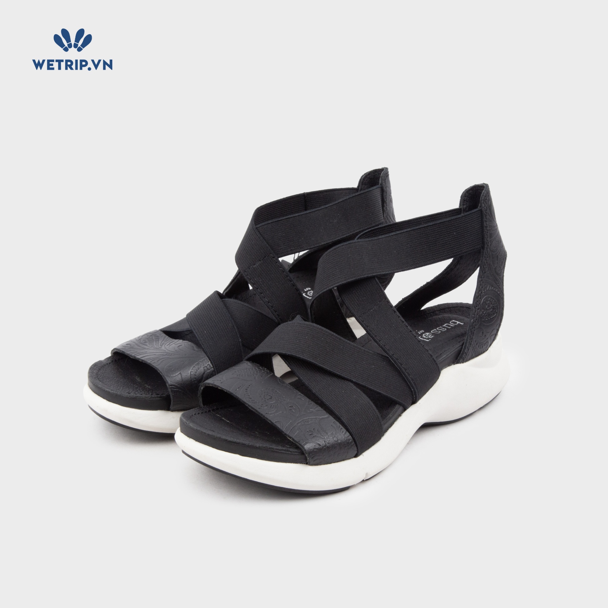 Sandal Bussola (Quai đen họa tiết nổi) Mã SD-BSL-122-A