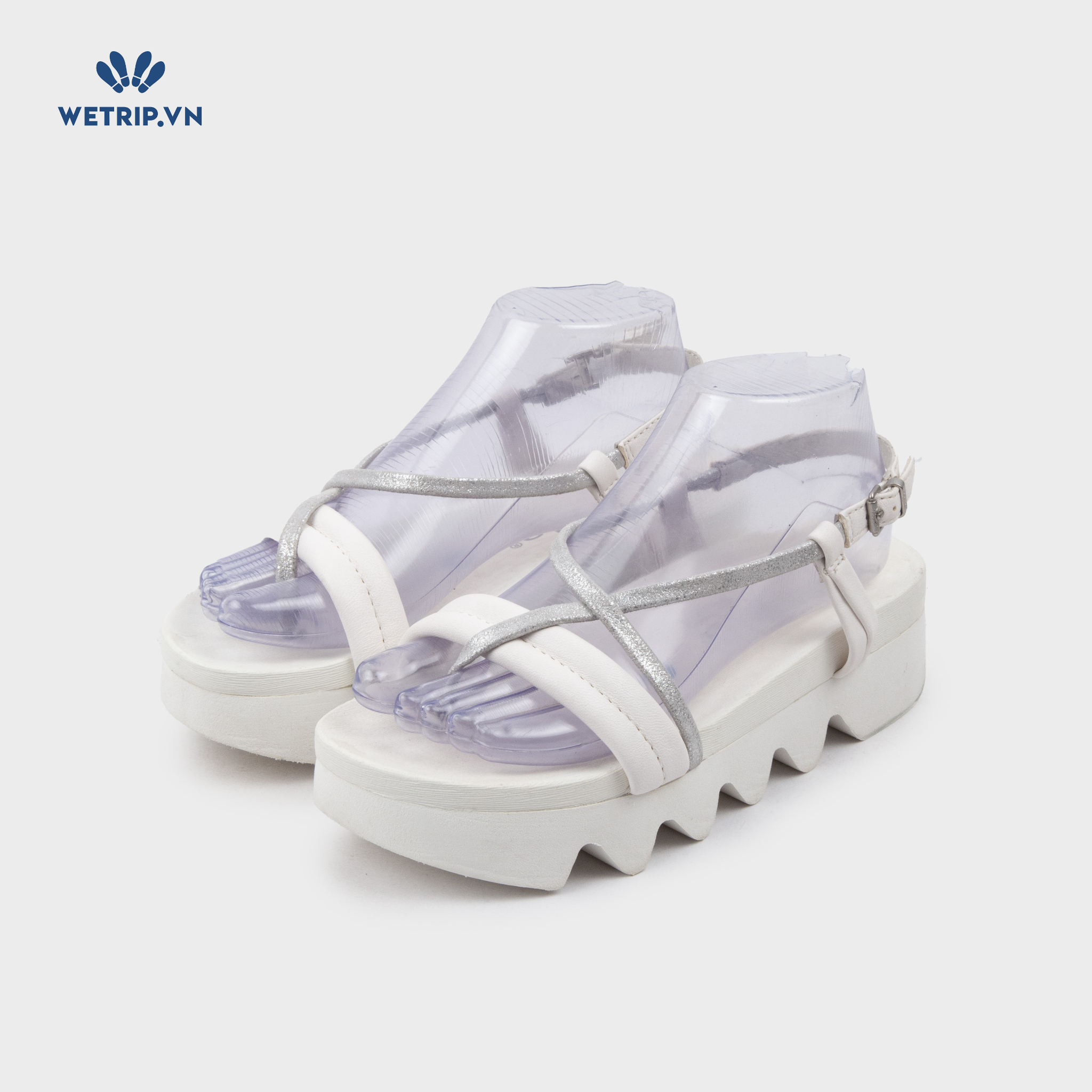 Sandal Bussola (Trắng pha bạc) Mã SD-BSL-131-B