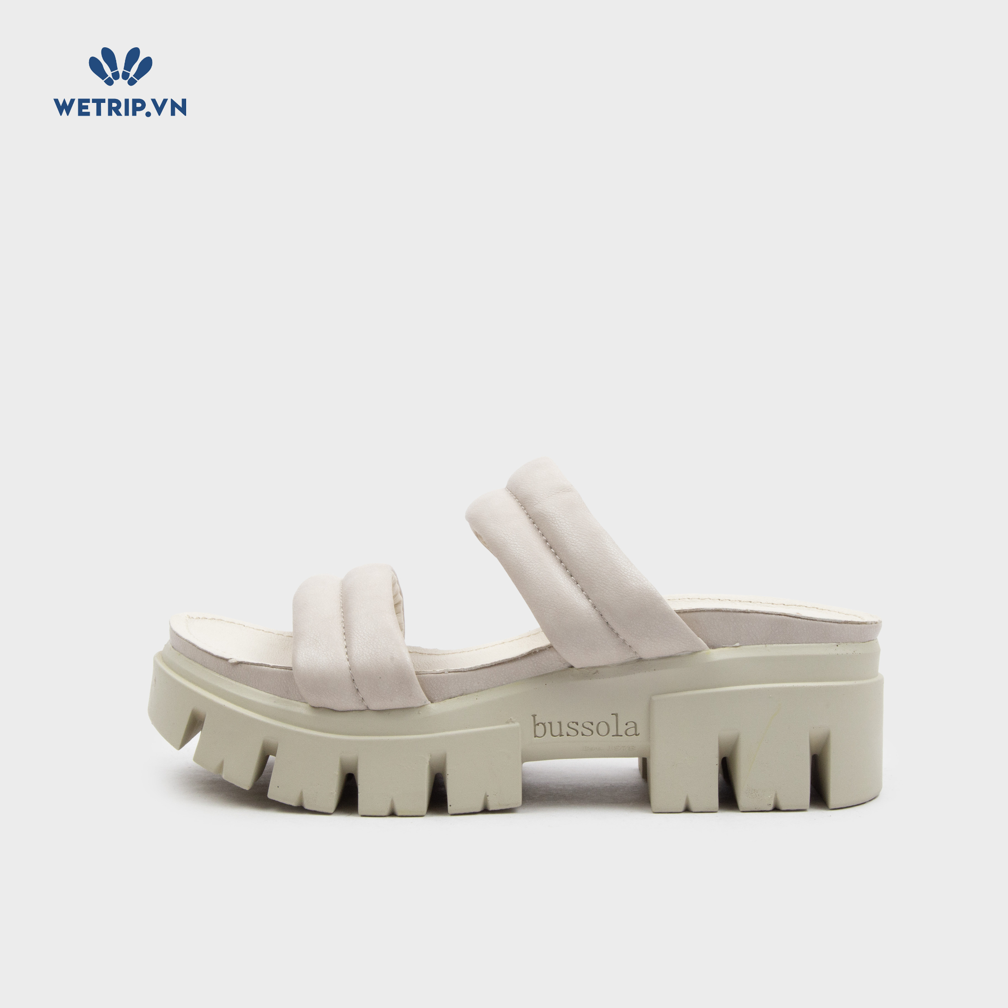 Sandal Cao Gót Bussola (Kem) Mã SDCG-BSL-101-D