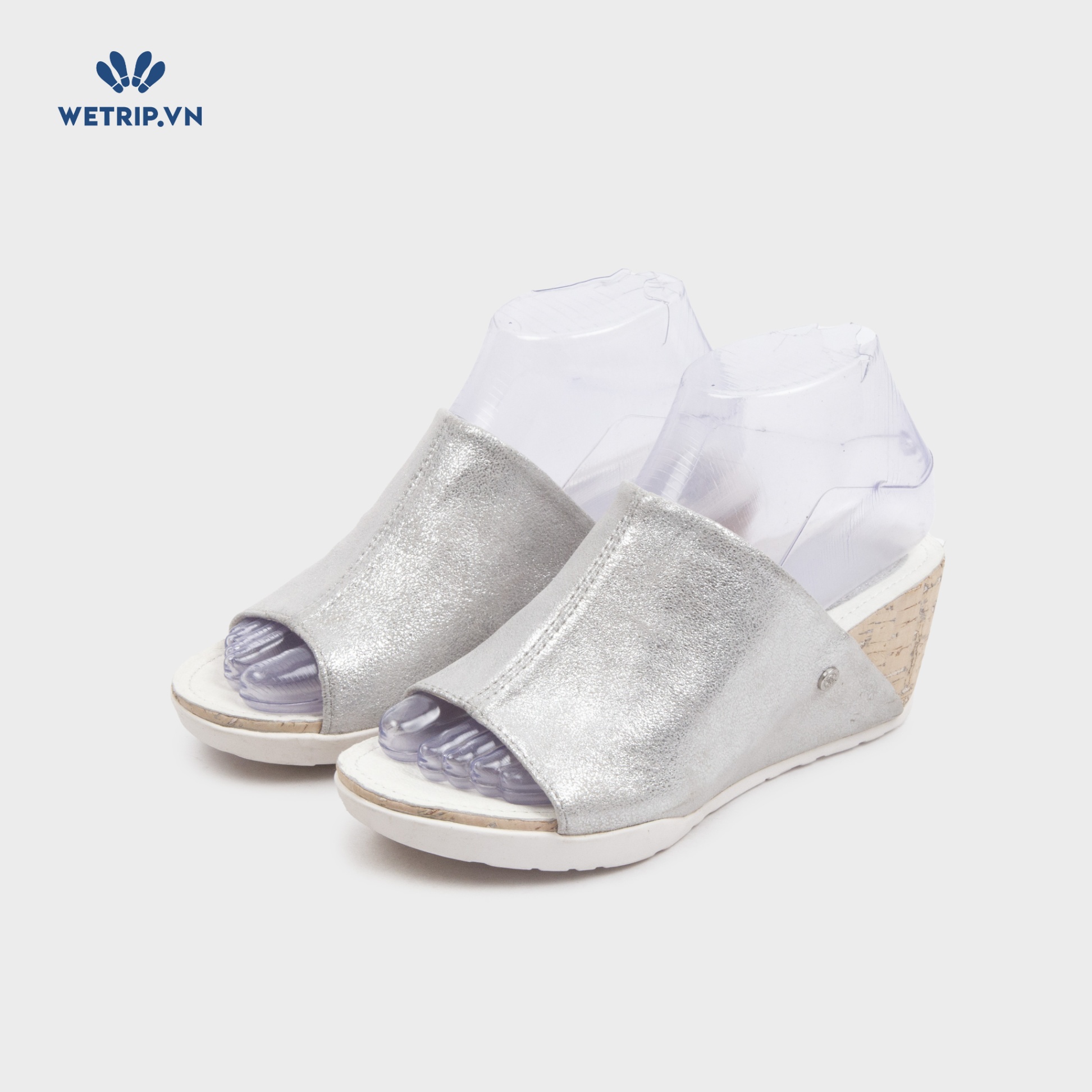 Sandal Xuồng Bussola (Bạc nubuck lót kem) Mã SDX-BSL-102-B1