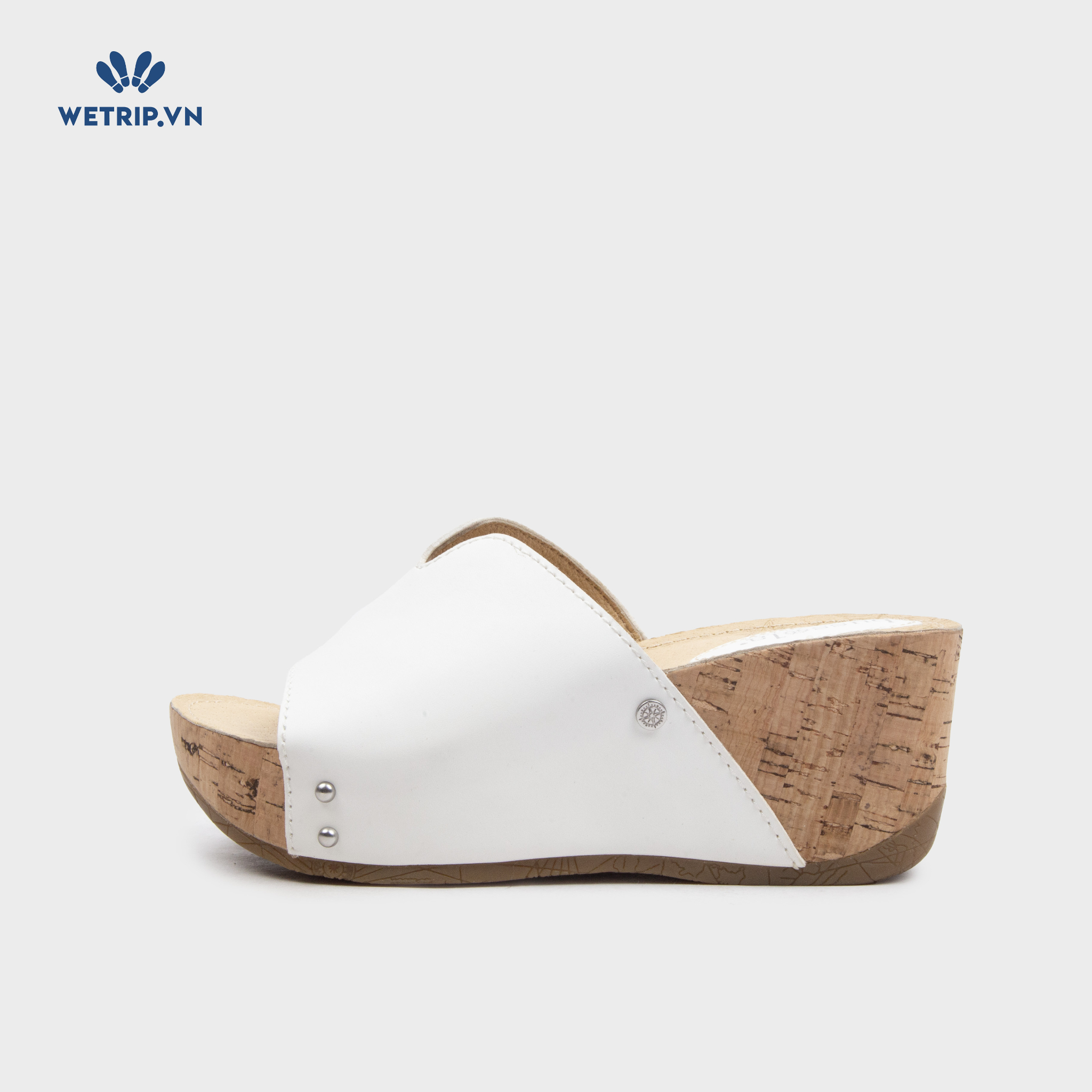Sandal Xuồng Bussola (Kem lì đế nâu) Mã SDX-BSL-103-C1