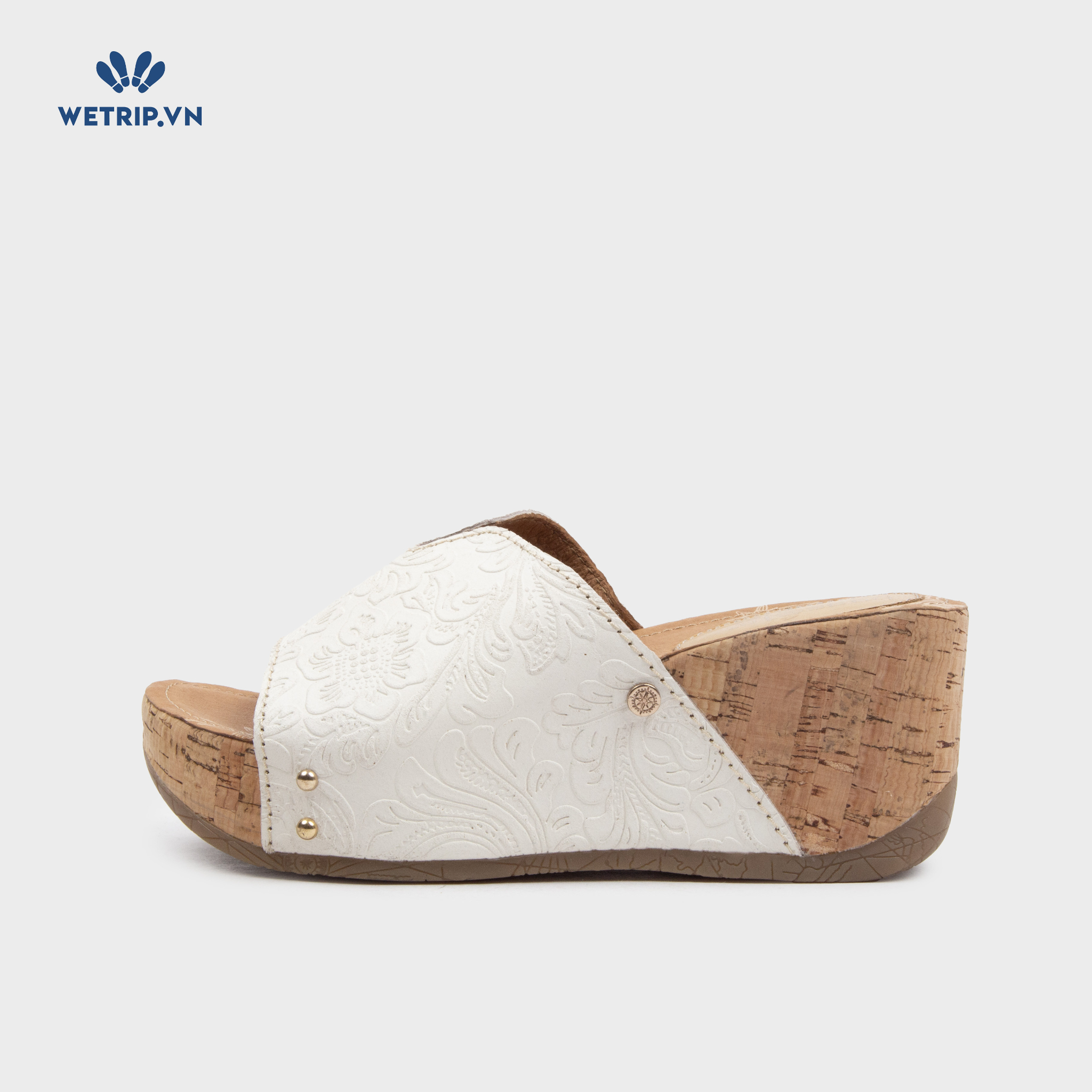 Sandal Xuồng Bussola (Kem đế nâu) Mã SDX-BSL-103-C2