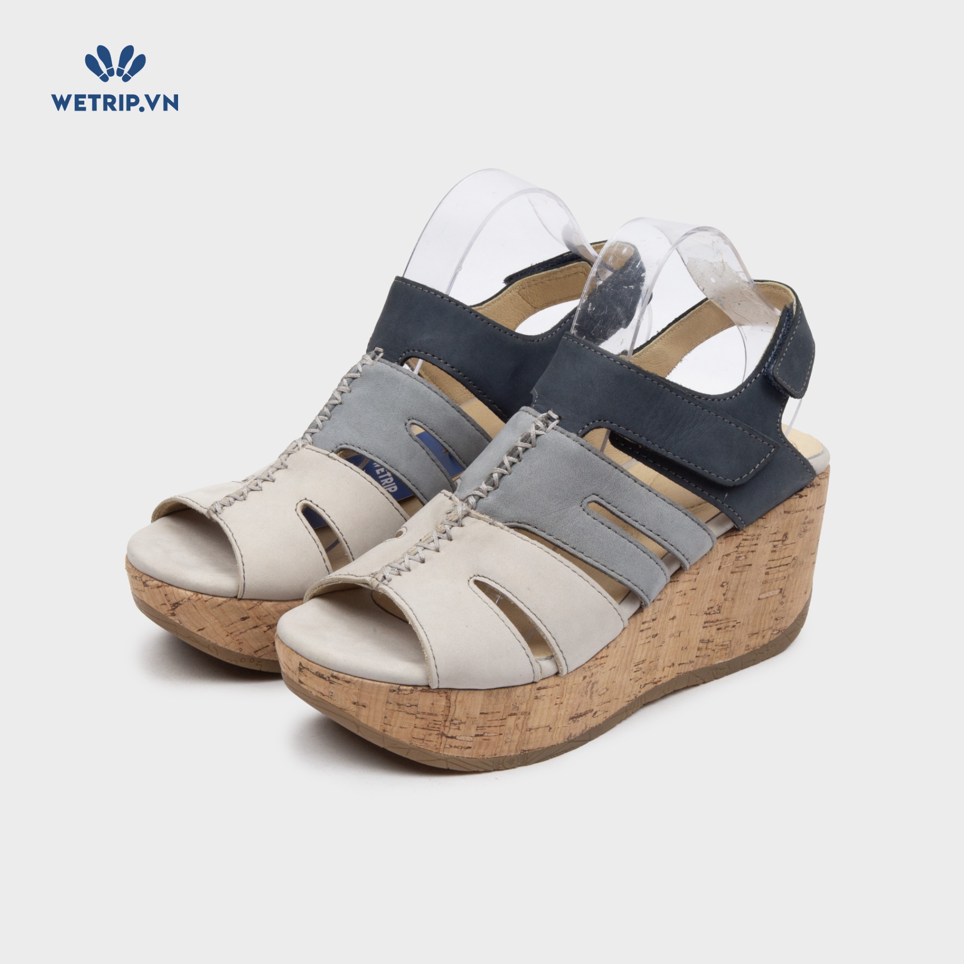 Sandal Xuồng Bussola (Ghi pha xám và xanh than) Mã SDX-BSL-106-A
