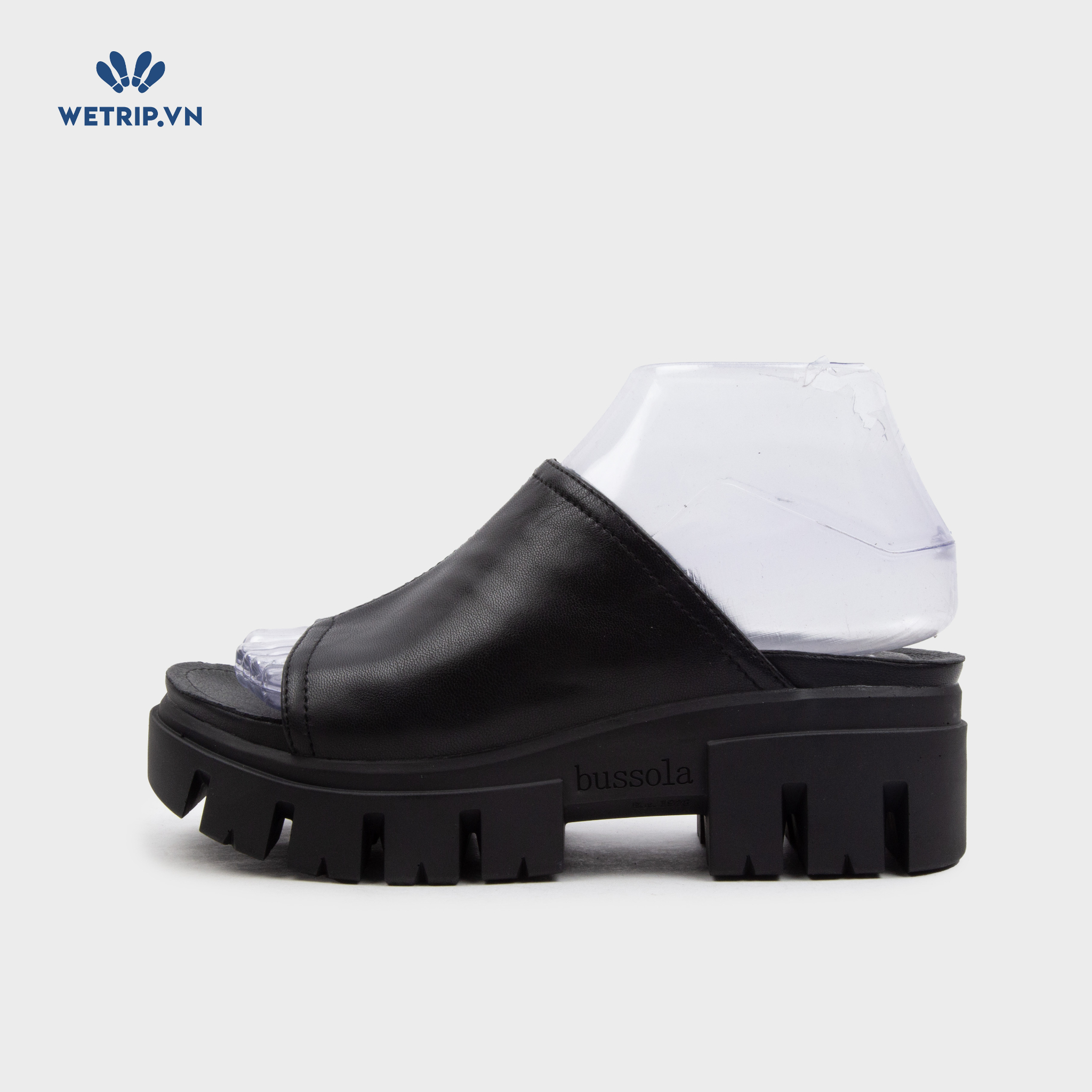 Sandal Cao Gót Bussola (Đen) Mã SDCG-BSL-102-B