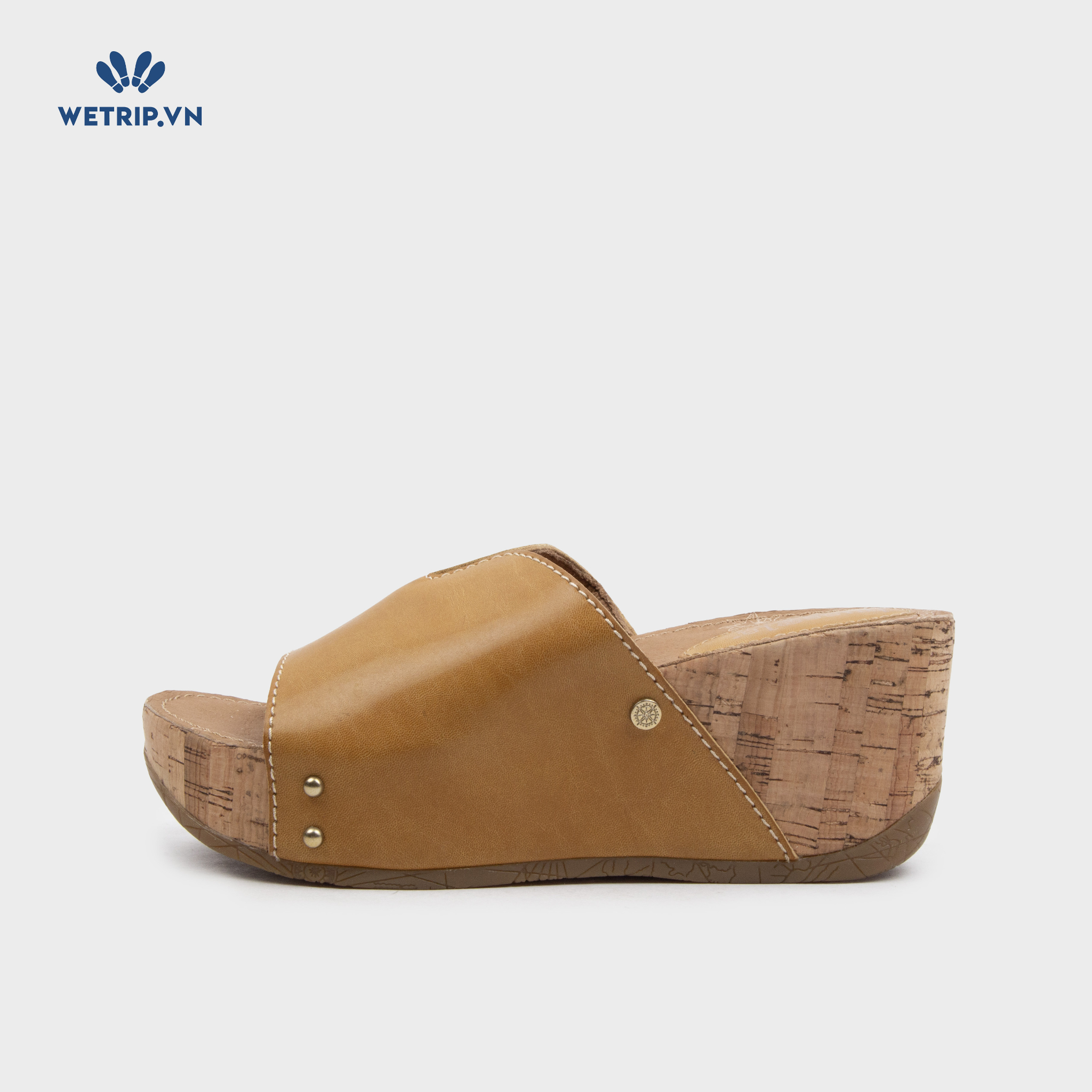 Sandal Xuồng Bussola (Nâu da bò lót họa tiết) Mã SDX-BSL-103-I