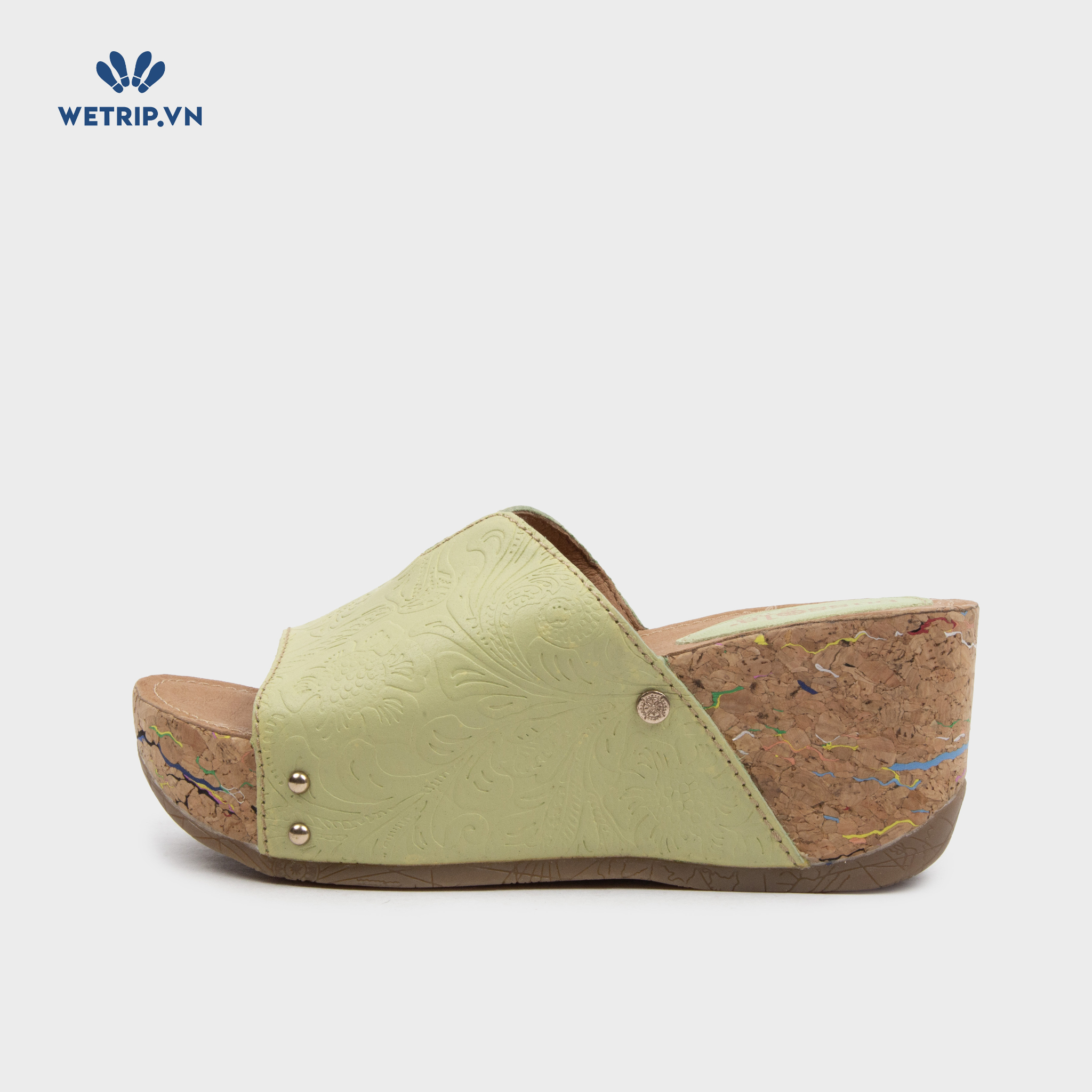 Sandal Xuồng Bussola (Xanh cốm đế pha màu) Mã SDX-BSL-103-K1
